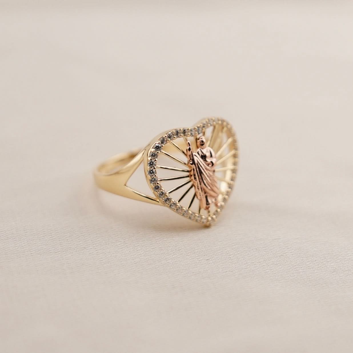 14k Gold San Judas Ring