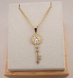 14k Gold San Benito Key Chain Set