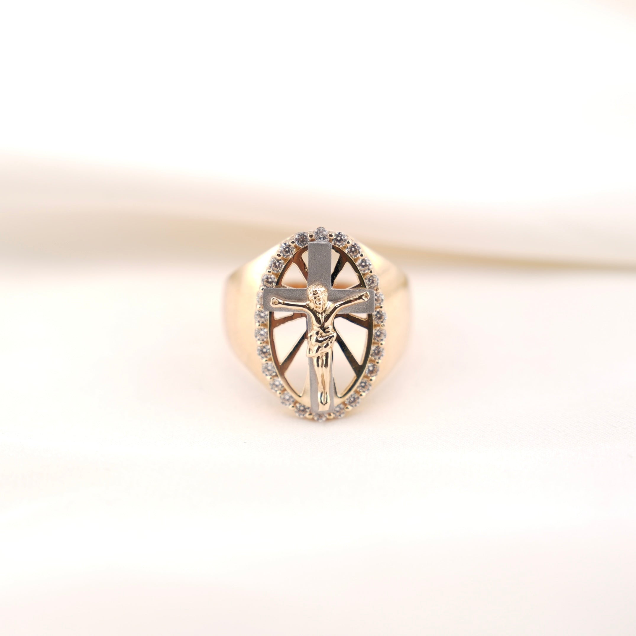 14k Gold Cross Ring
