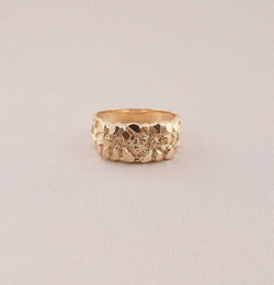 14K Gold Nugget Men's Ring . RG-1669