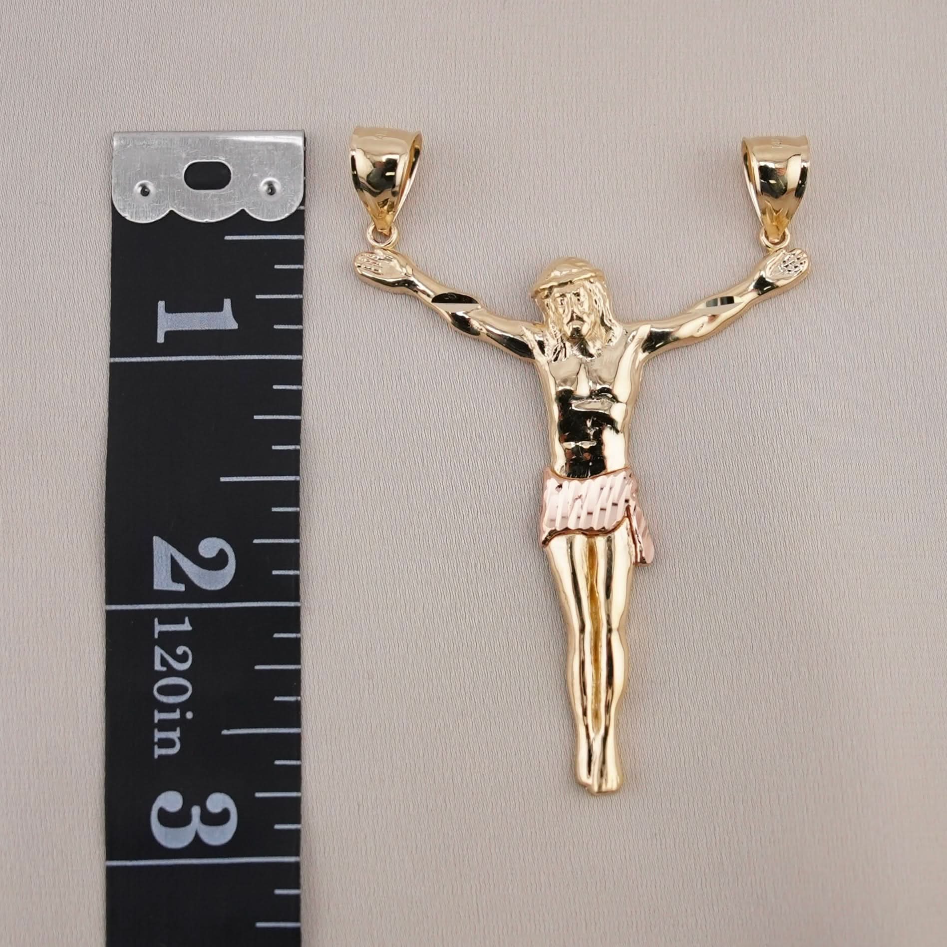 14k Gold Large Jesus Chain Set