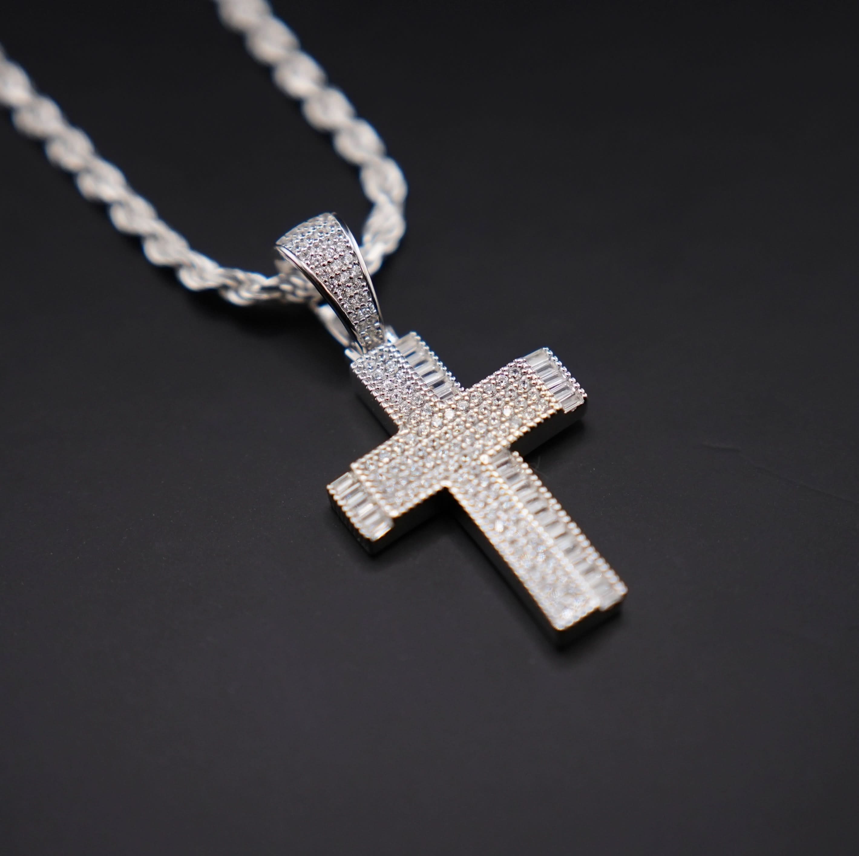 Silver 925 Cross Pendant or Chain Set