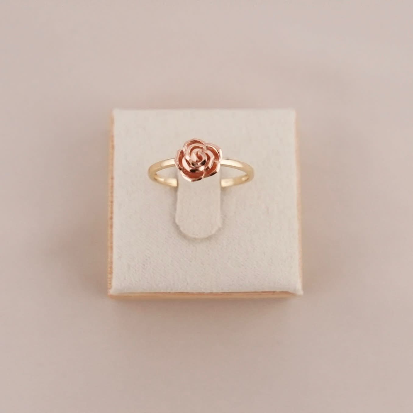 14k Gold Rose Ring