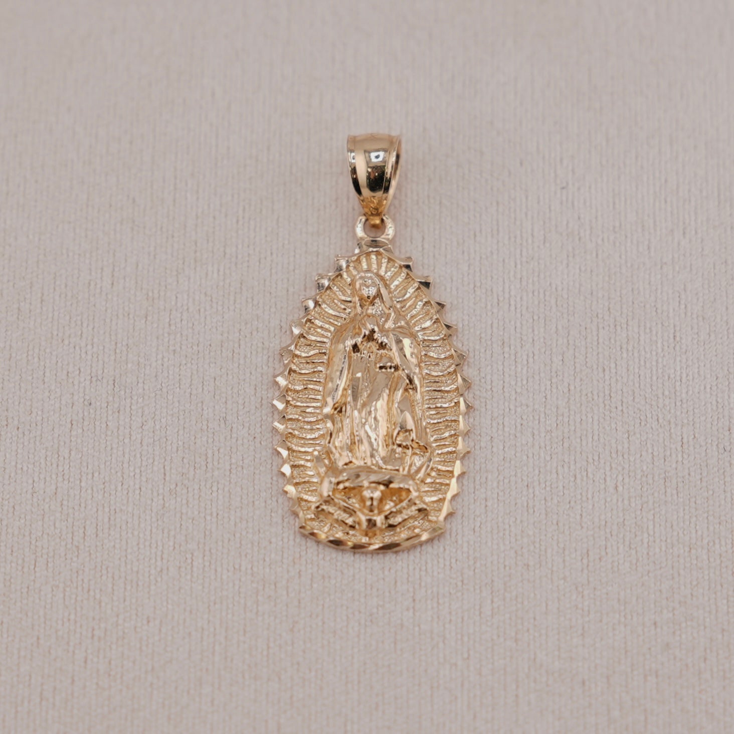 14k Gold Virgencita Pendant