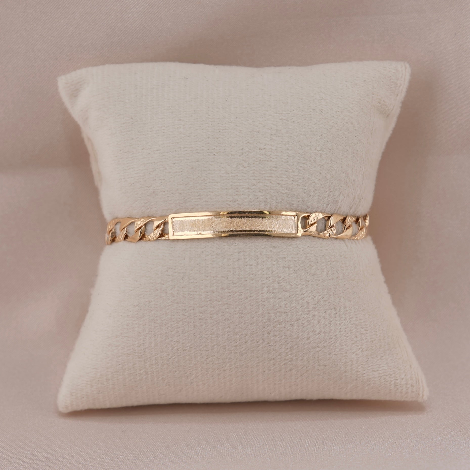 14k Gold Baby/Kid’s Solid Curb ID Bracelet 5.5mm