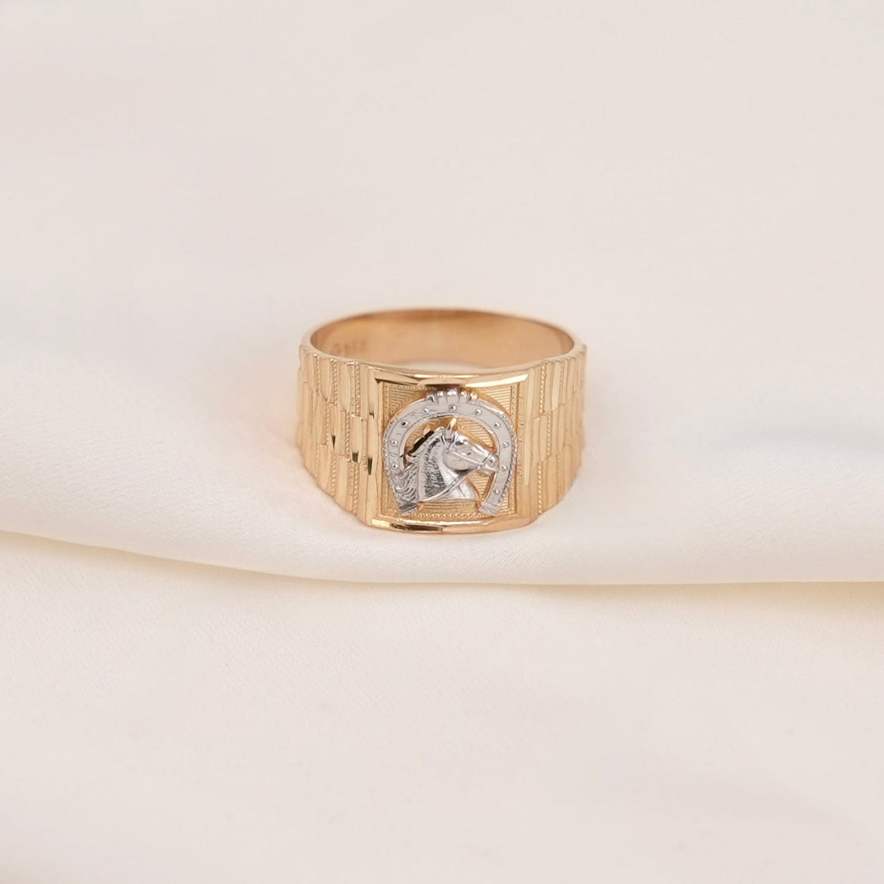 14K Gold Horseshoe Ring