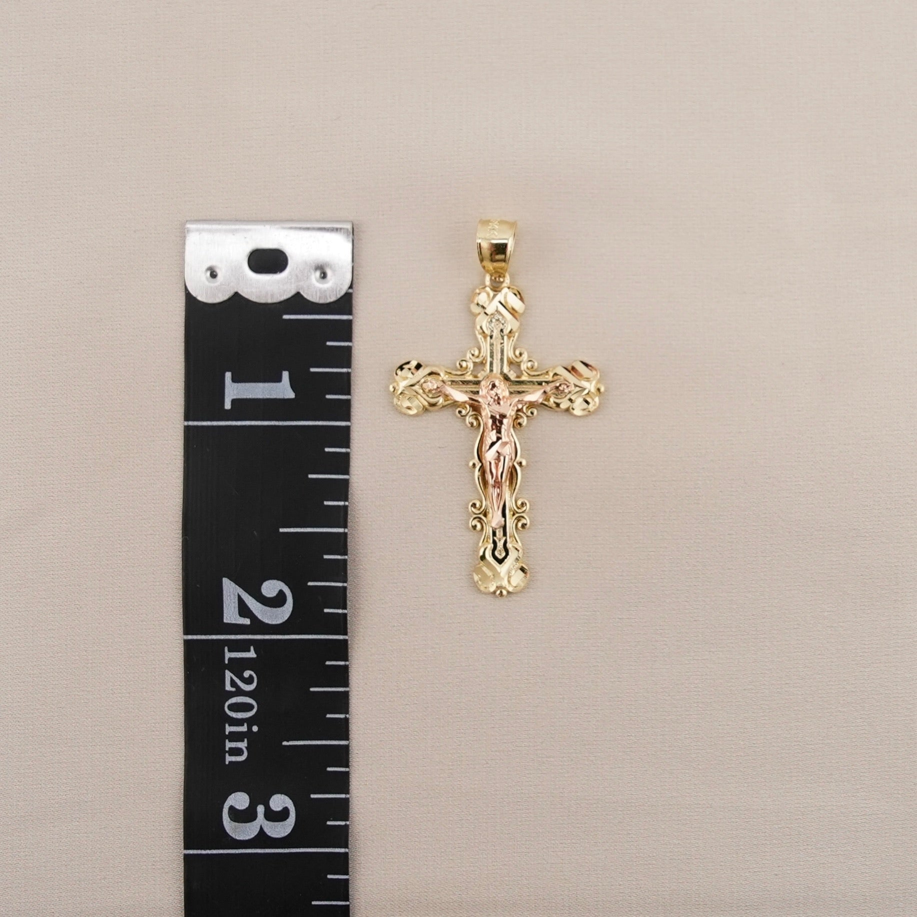 14k Gold Cross Chain Set