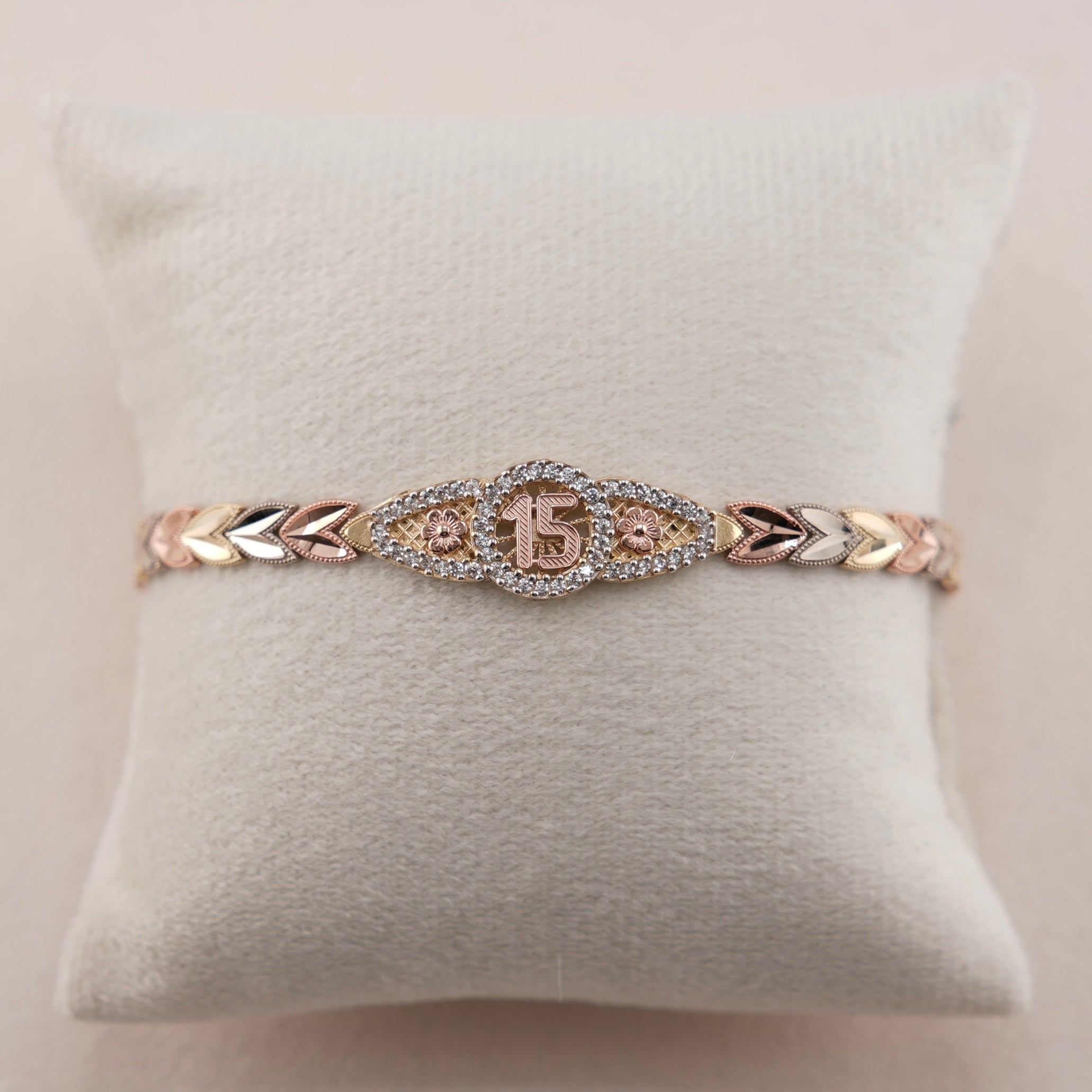 14k Gold Quinceañera Bracelet