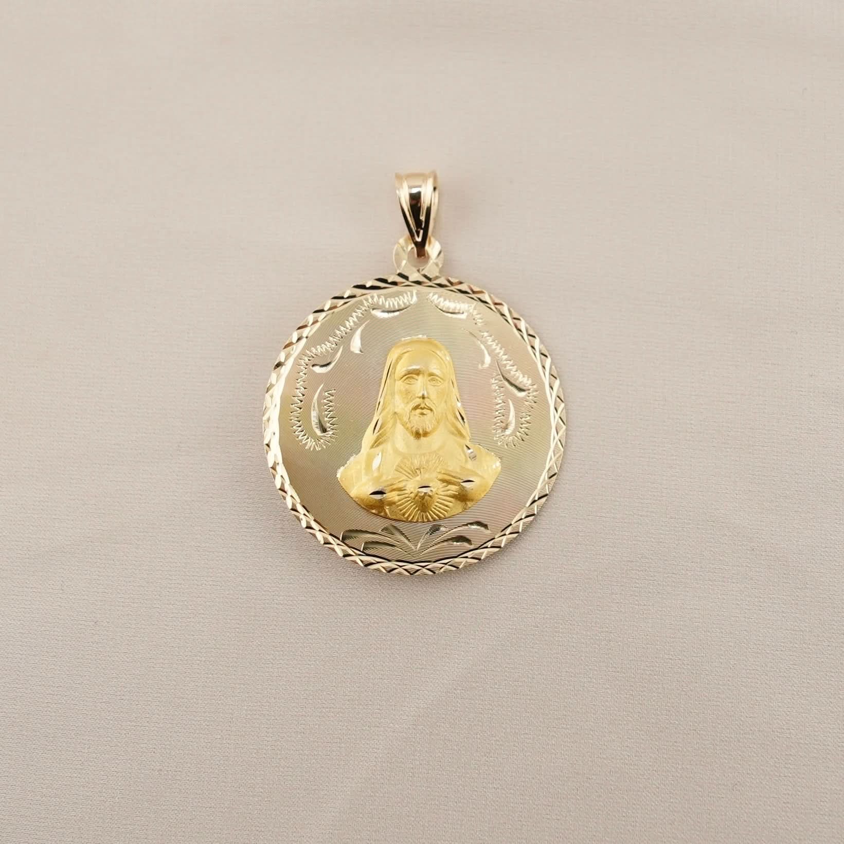 14k Gold Large Double-Sided Virgencita Pendant