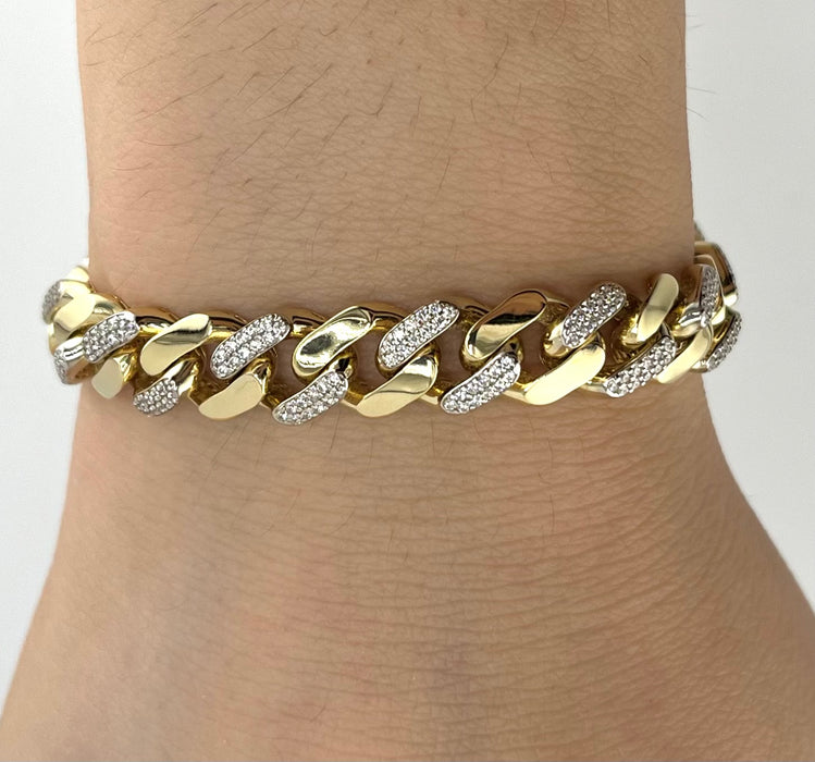 14k Gold Hollow Monaco Bracelet CH593