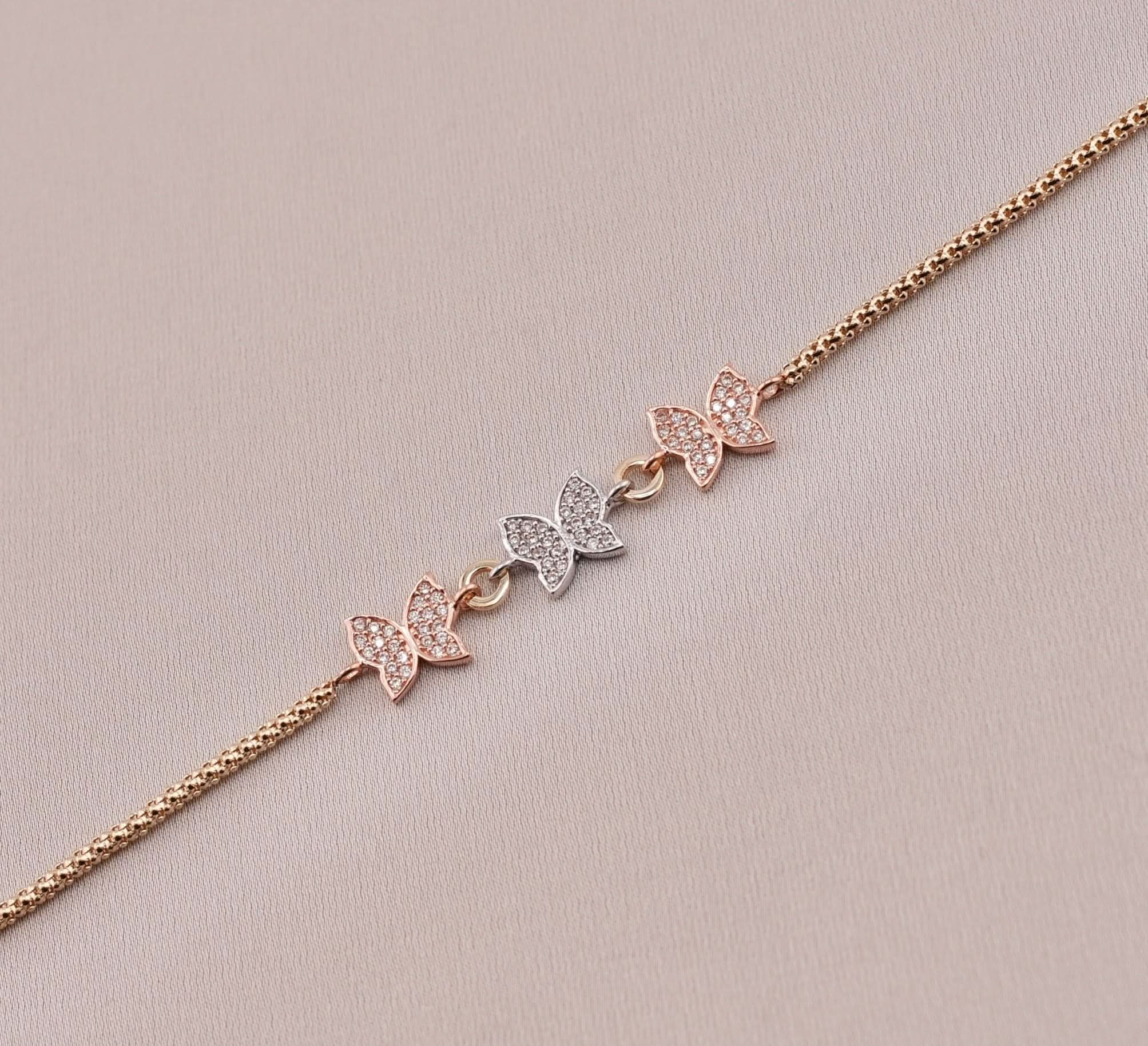 14K Gold Butterfly Women's Bracelet