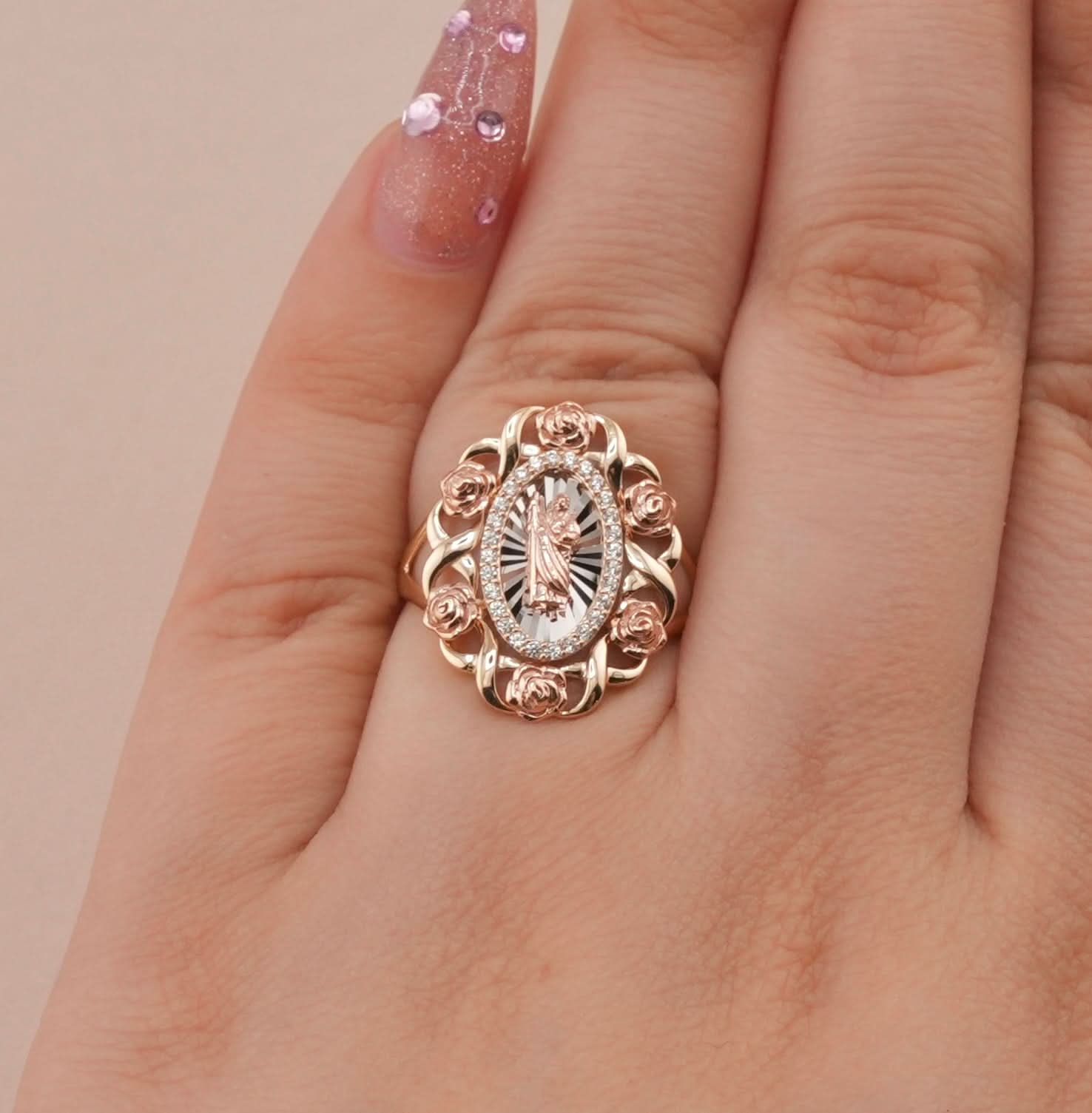 14K Gold San Judas Women’s Ring