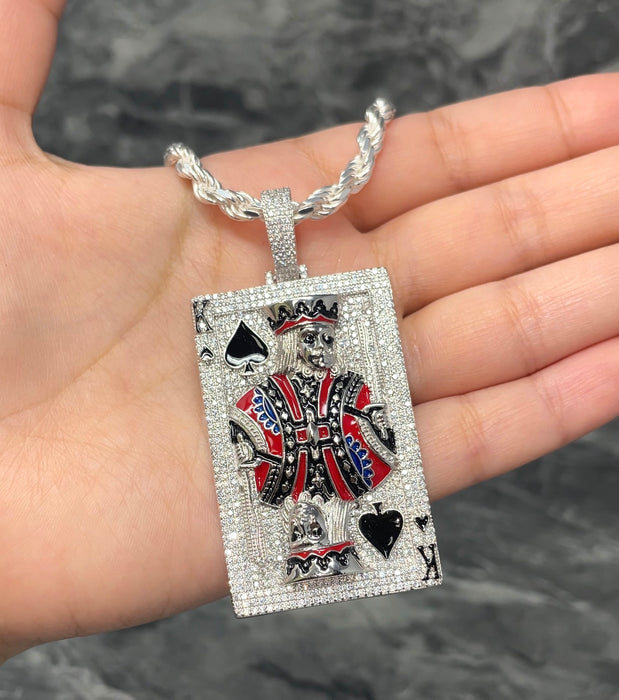 King Card Chain Set Silver .925
