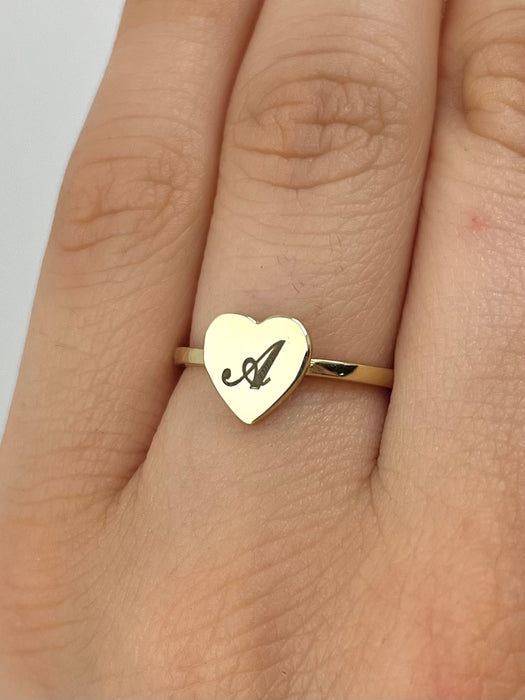 14k Gold Women’s Initial Ring