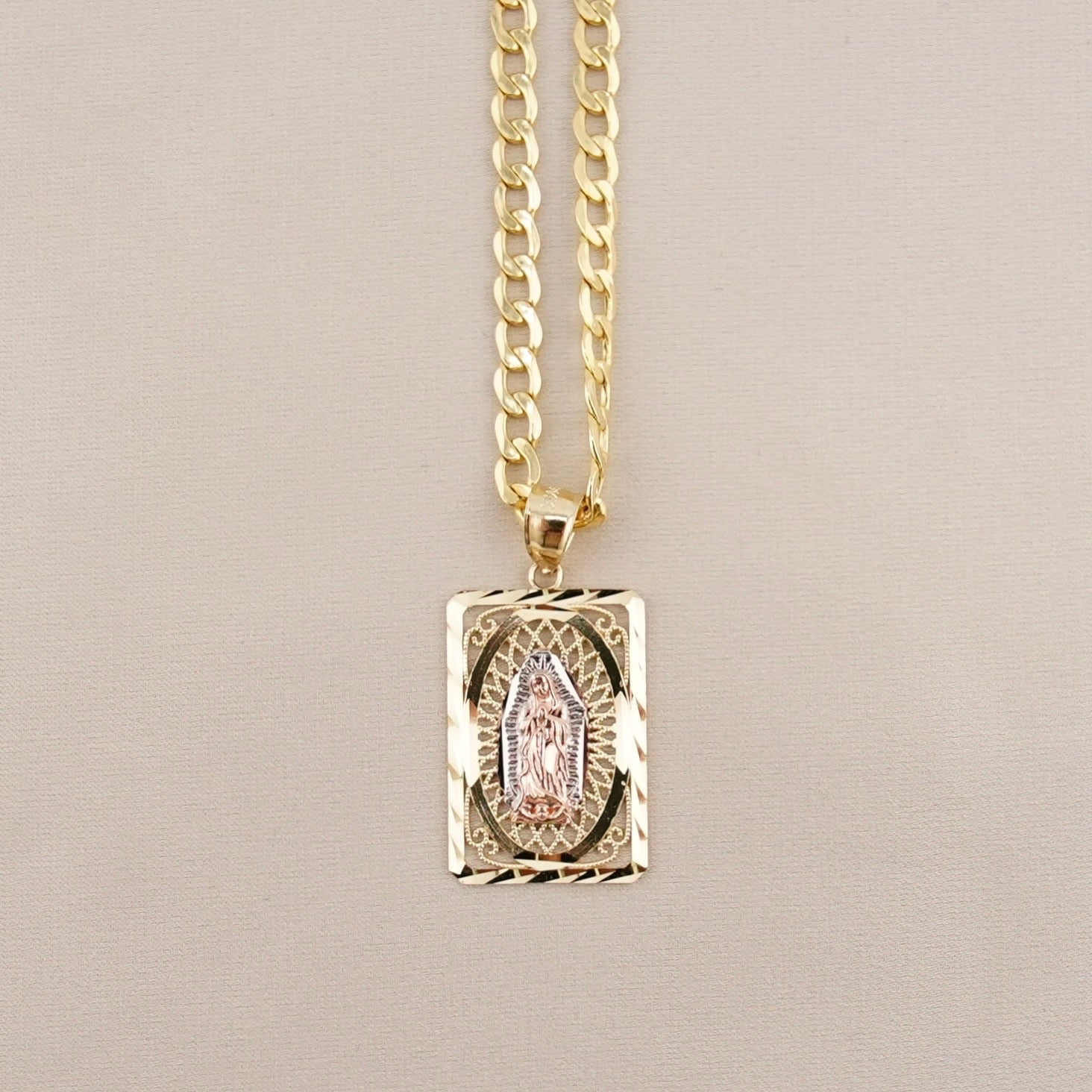 14k Gold Virgencita Chain Set