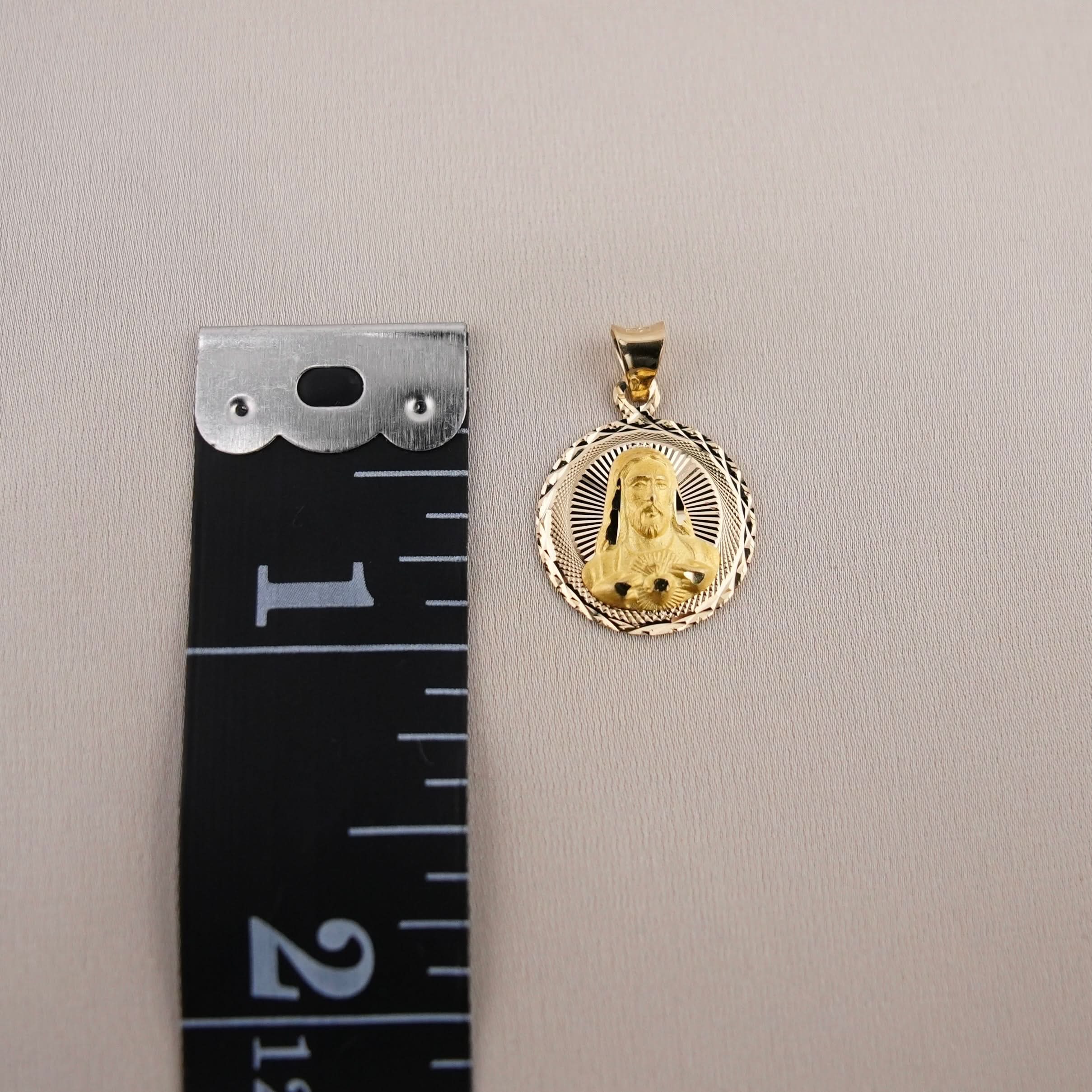 14k Gold Jesus Pendant