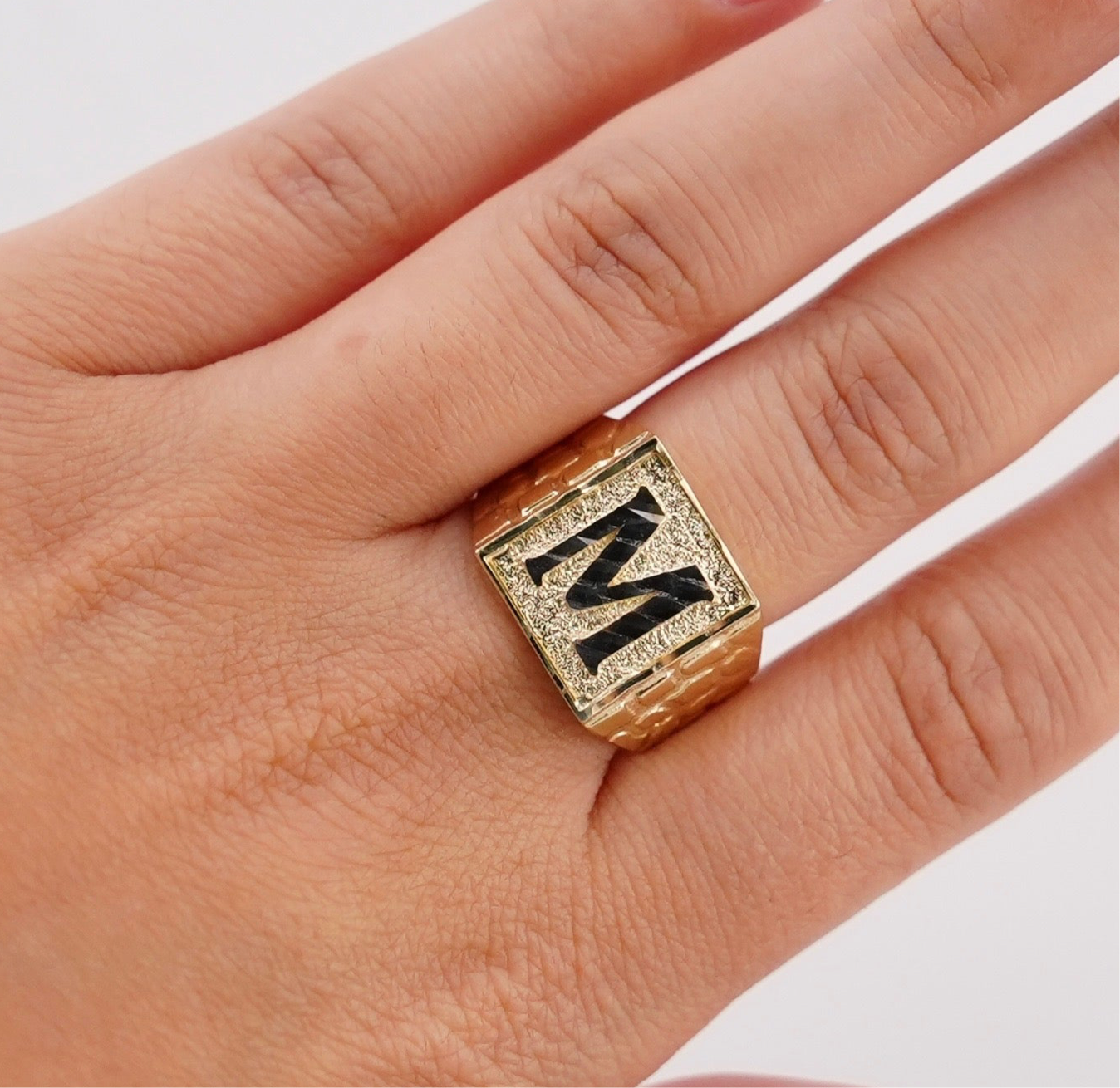 14k Gold Initial Ring