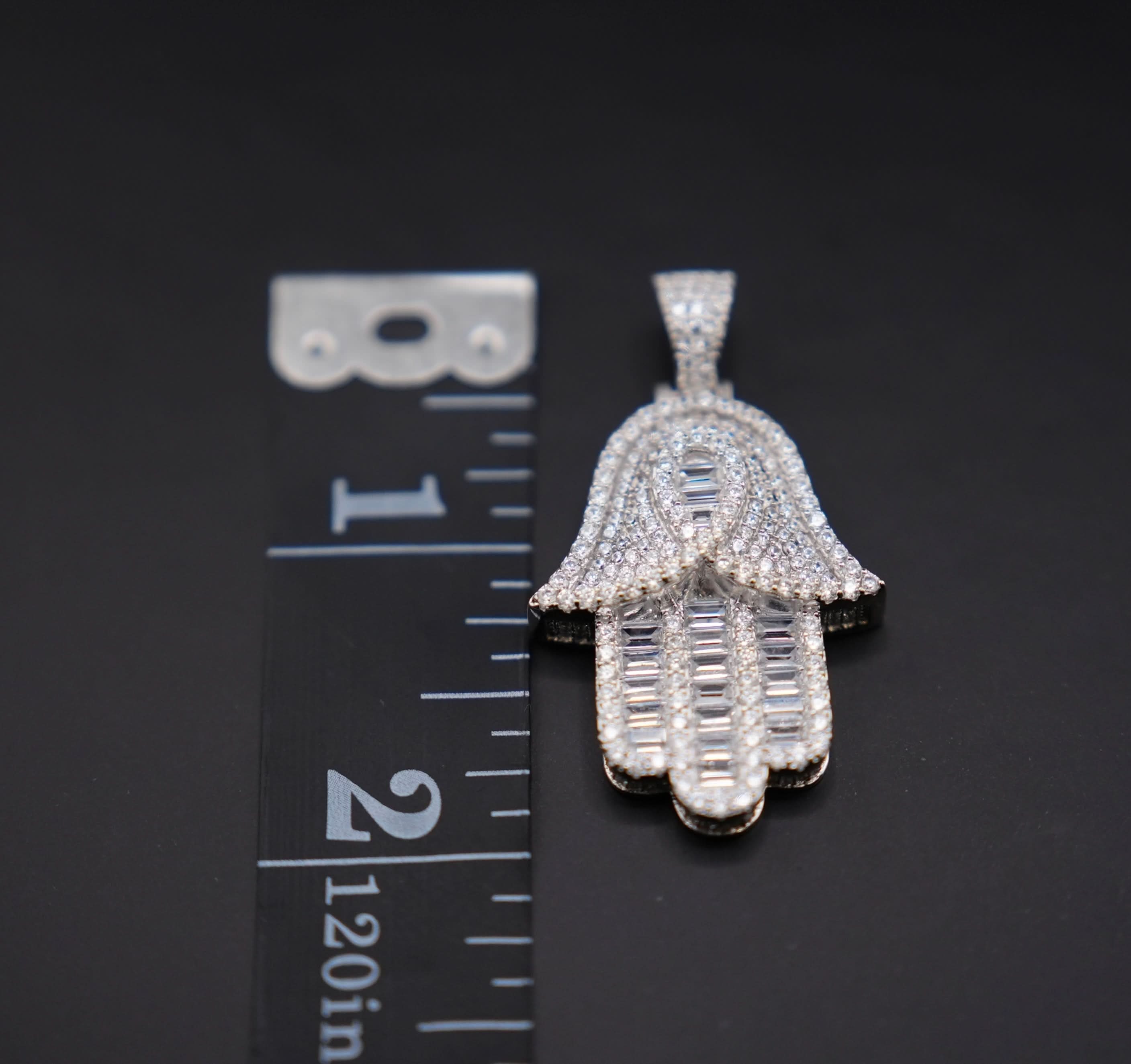 Silver 925  Hamsa Pendant or Chain Set