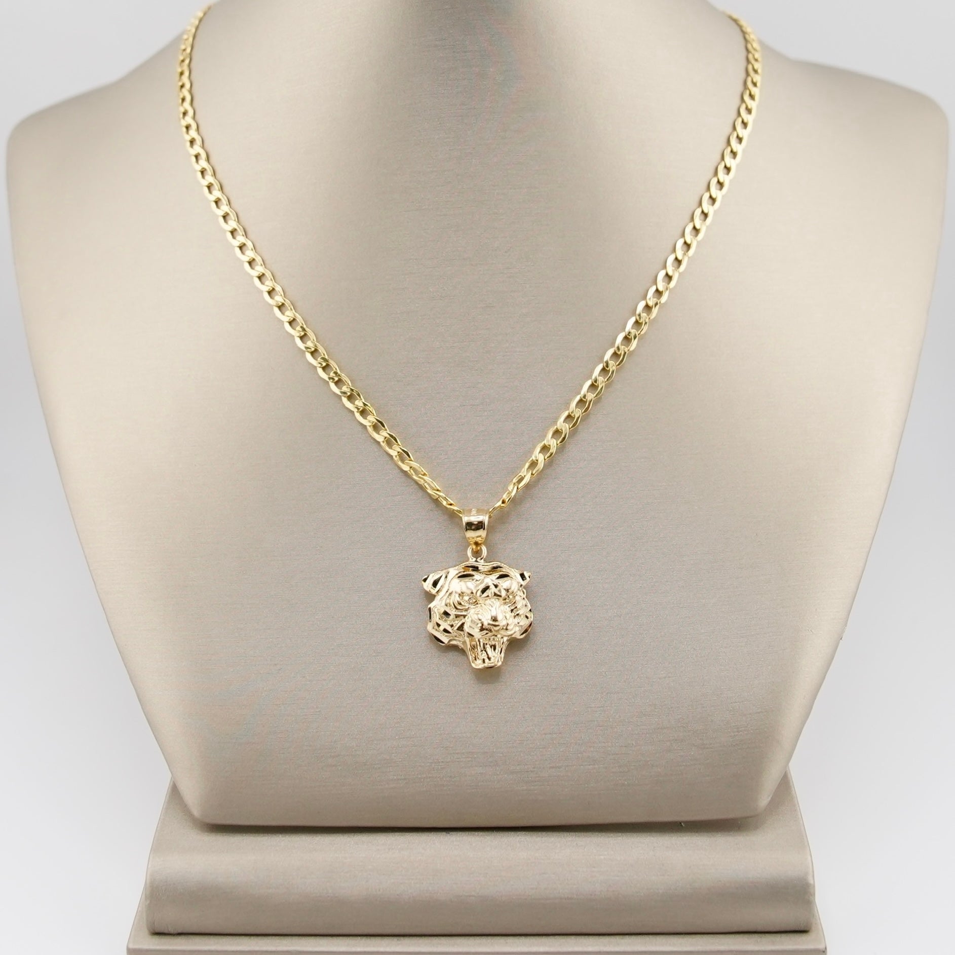14k Gold Tiger Chain Set
