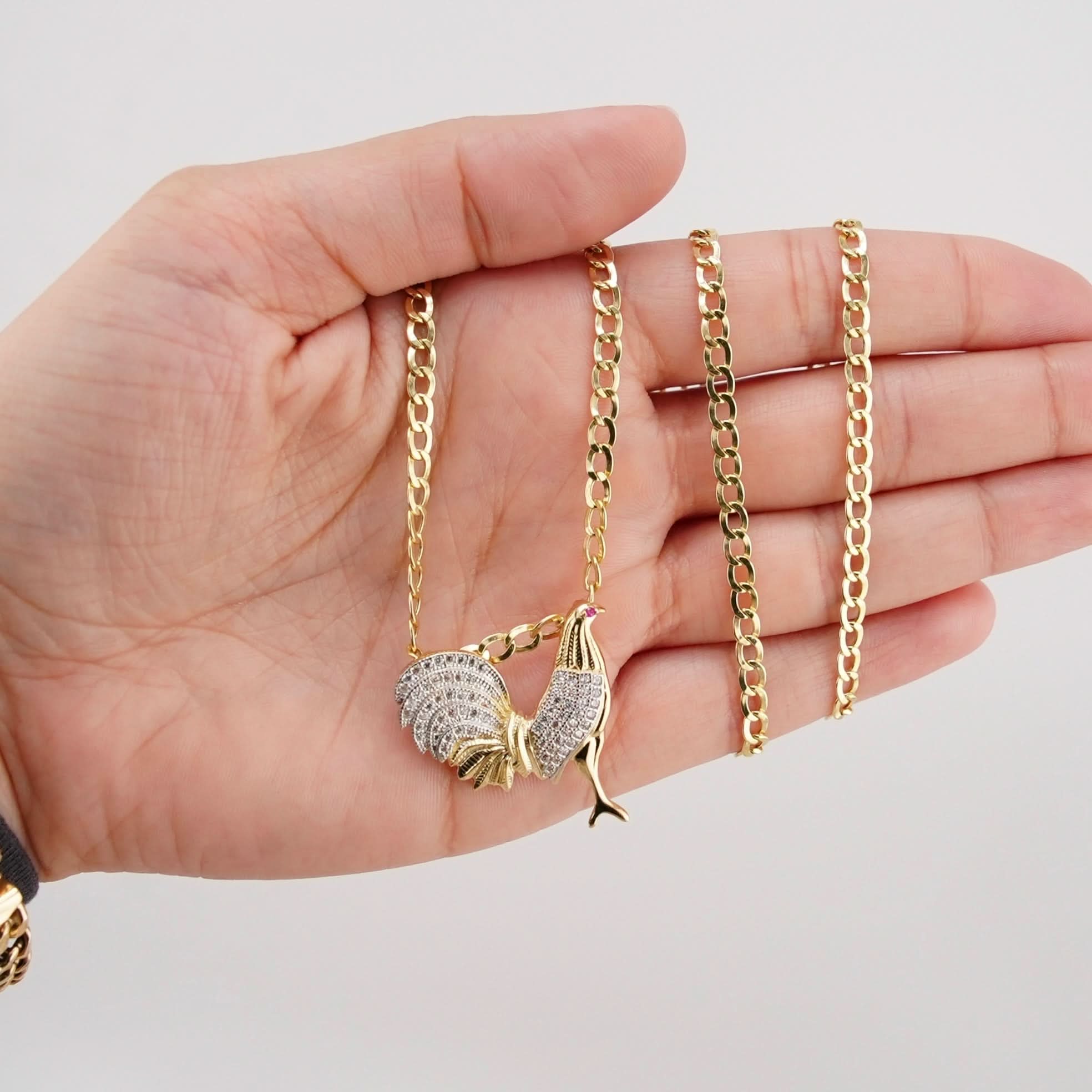 14k Gold Medium Gallo Chain Set