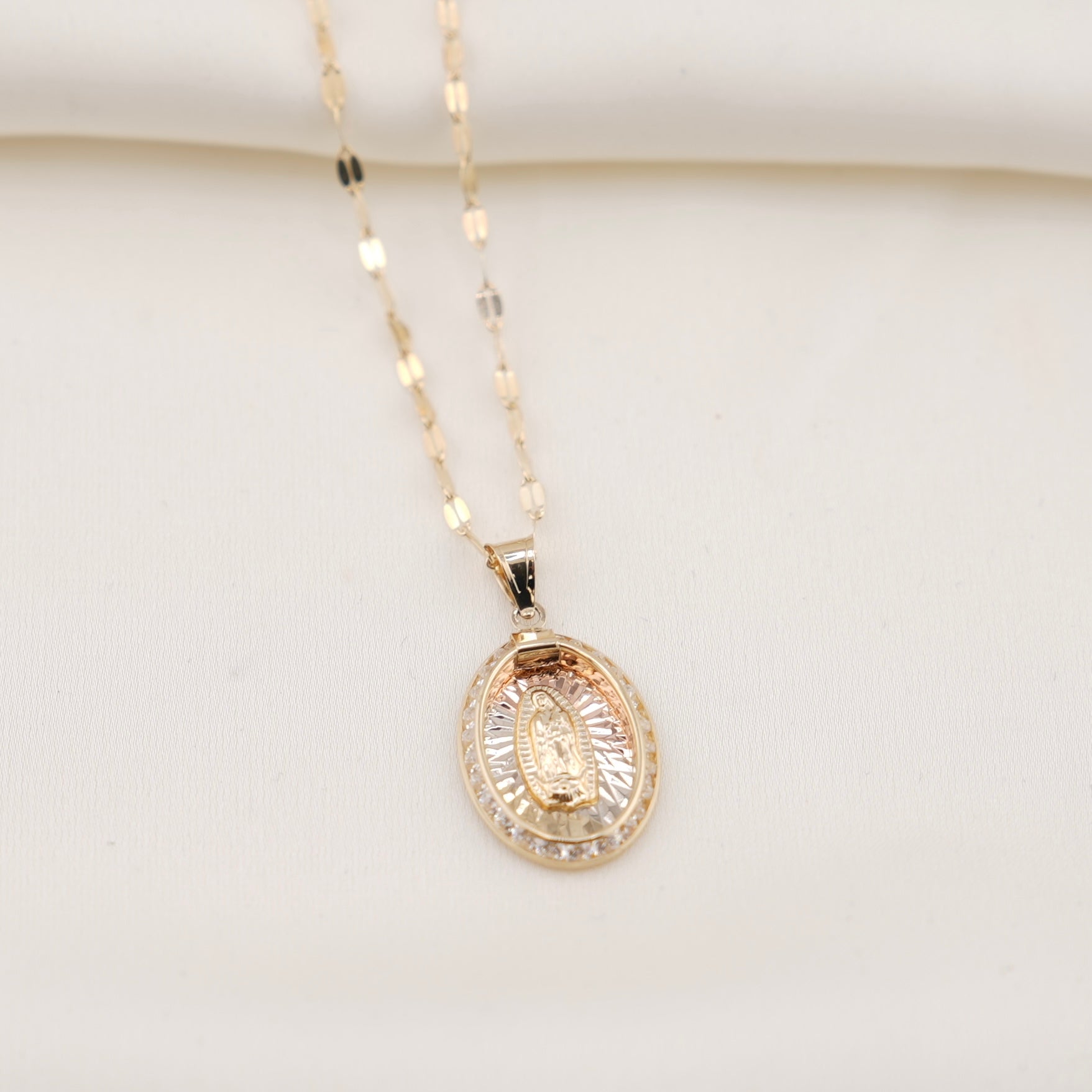 14k Gold Virgencita Chain Set
