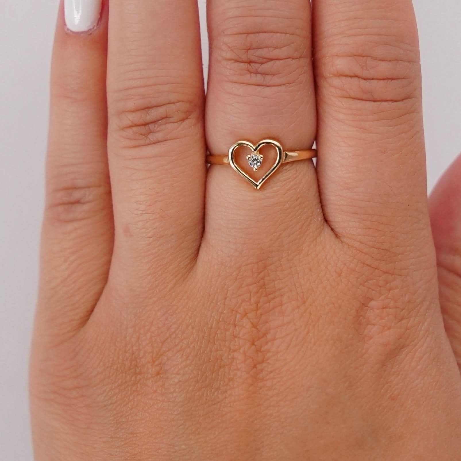 14k Gold Heart Ring