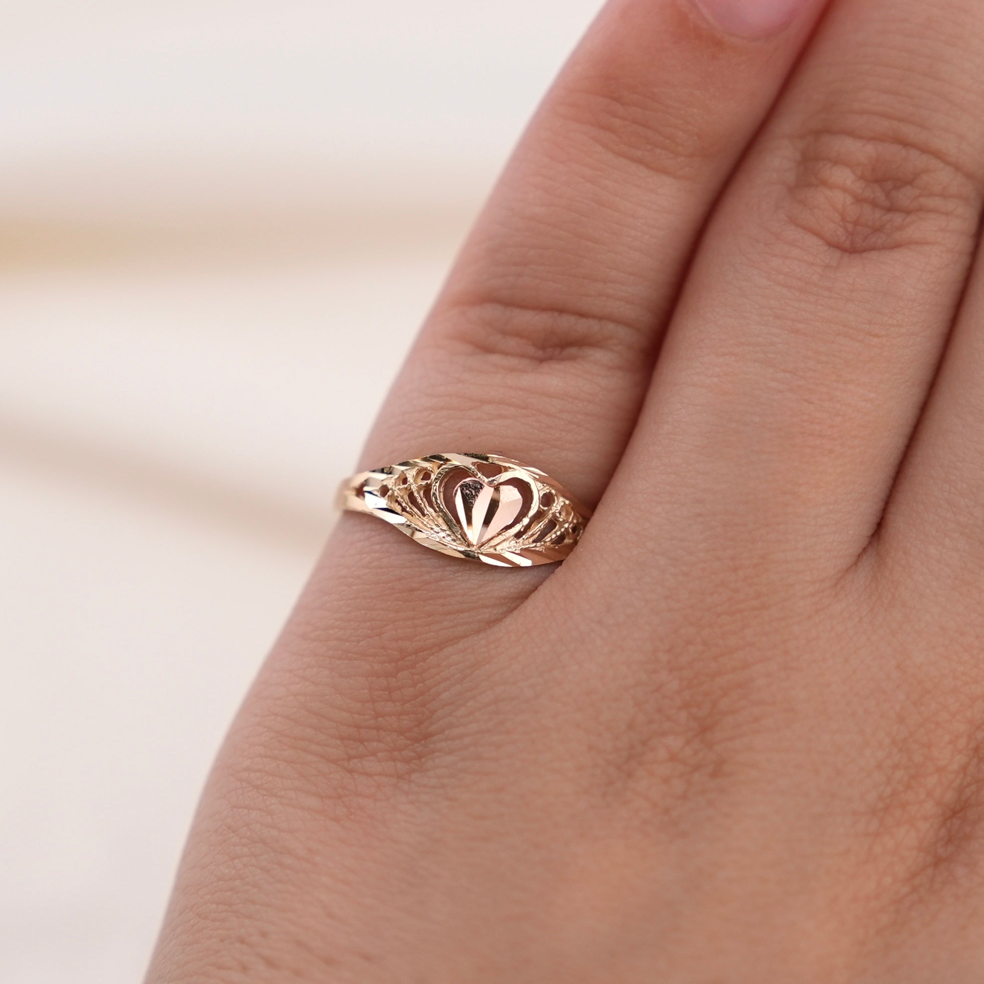 14k Gold Heart Ring