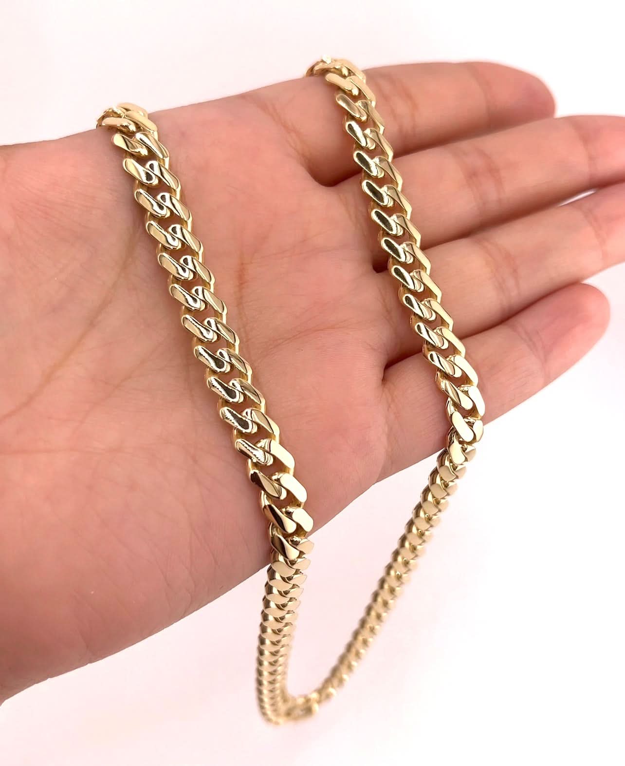 14k Gold Hollow Monaco Chain - Main Image