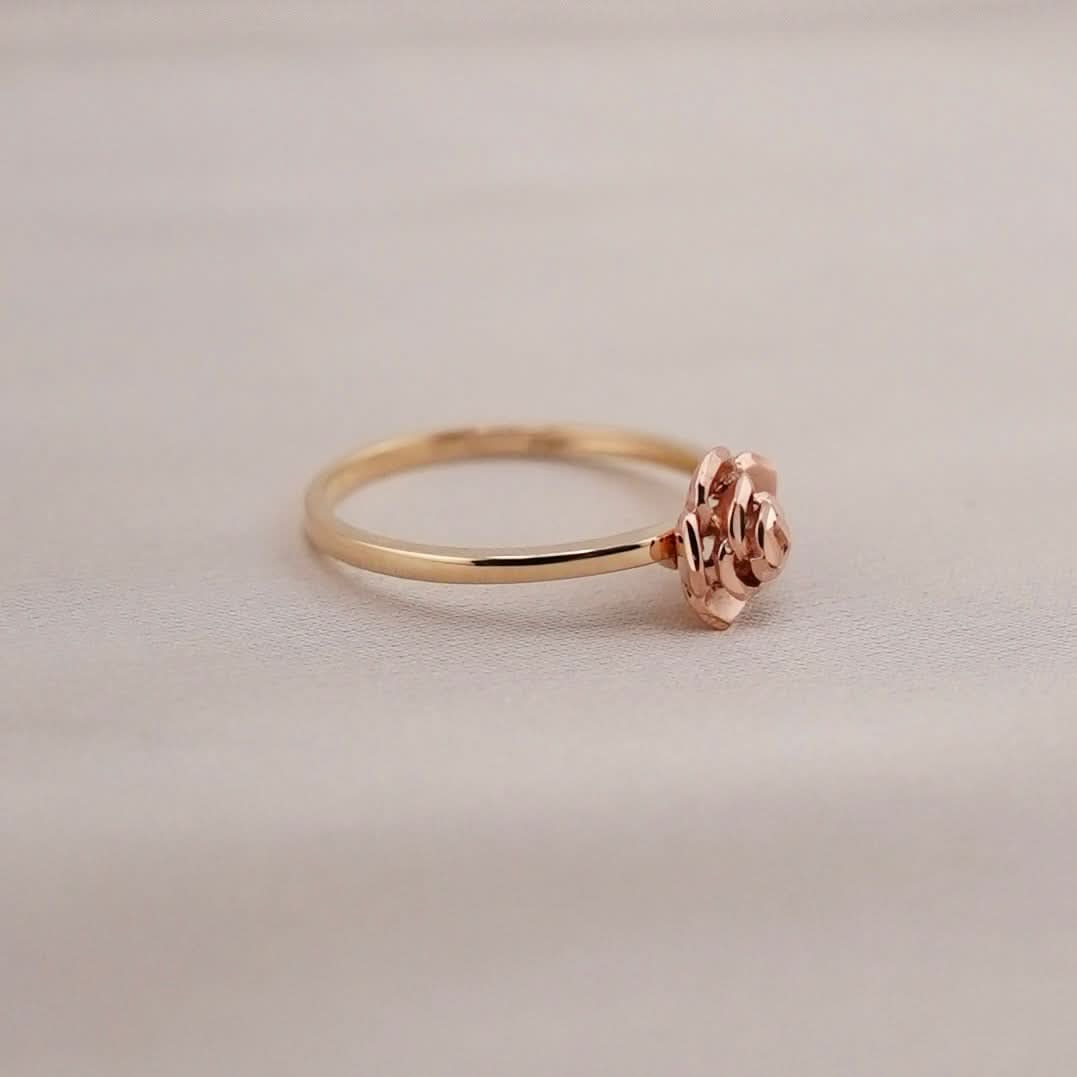 14k Gold Rose Ring