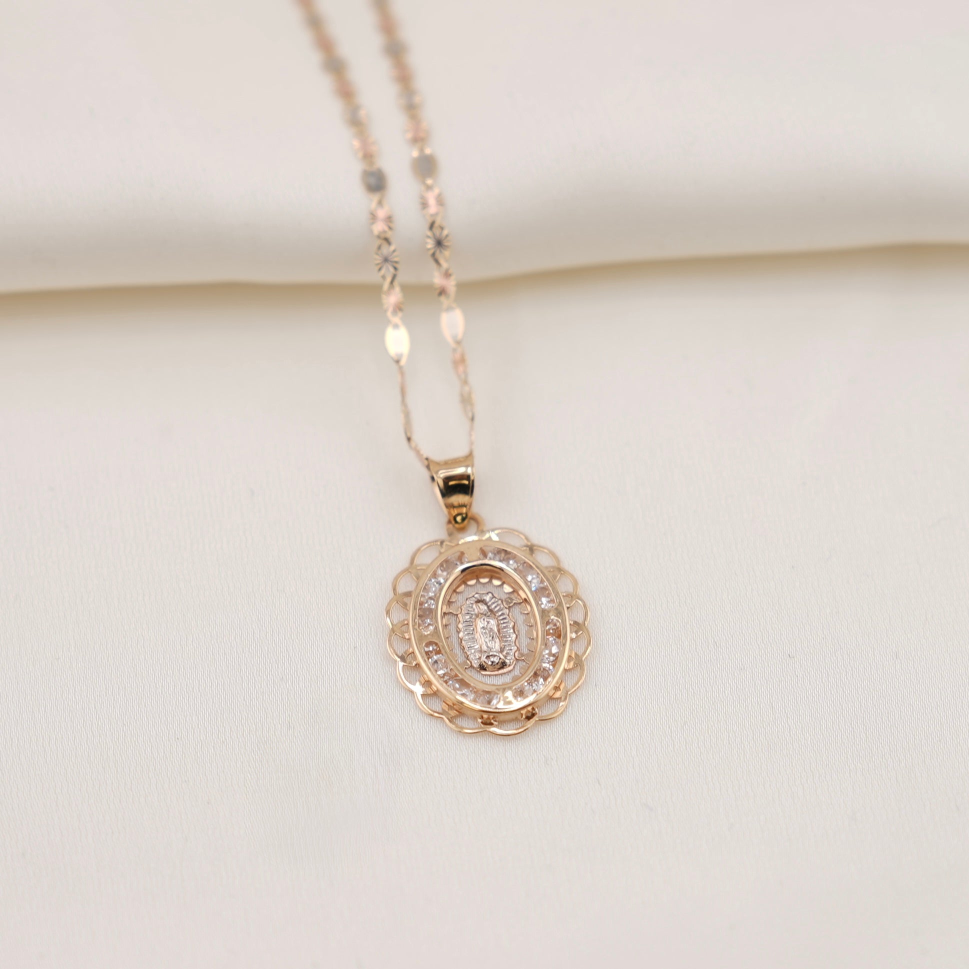 14k Gold Virgencita Chain Set