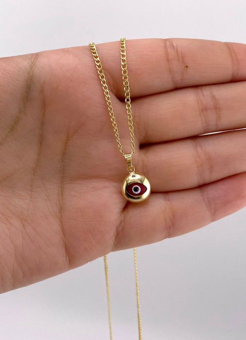 14k Gold Evil Eye Chain Set CBP#63