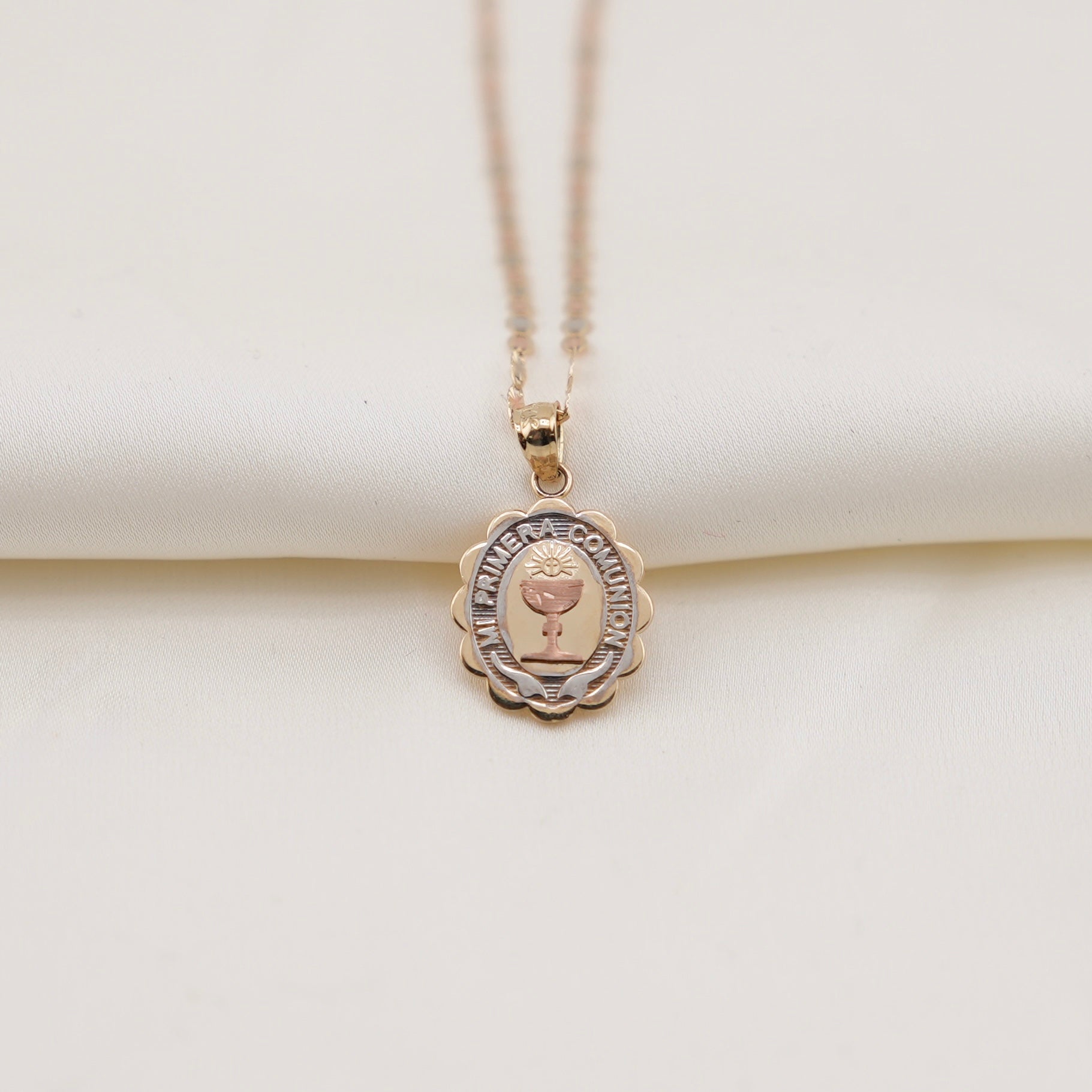 14k Gold Primera Comunión Chain Set