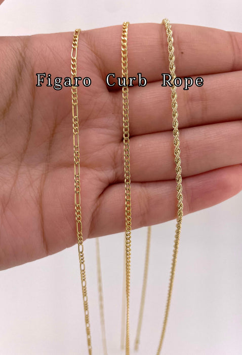 14k Gold Virgencita Chain Set CBP#70