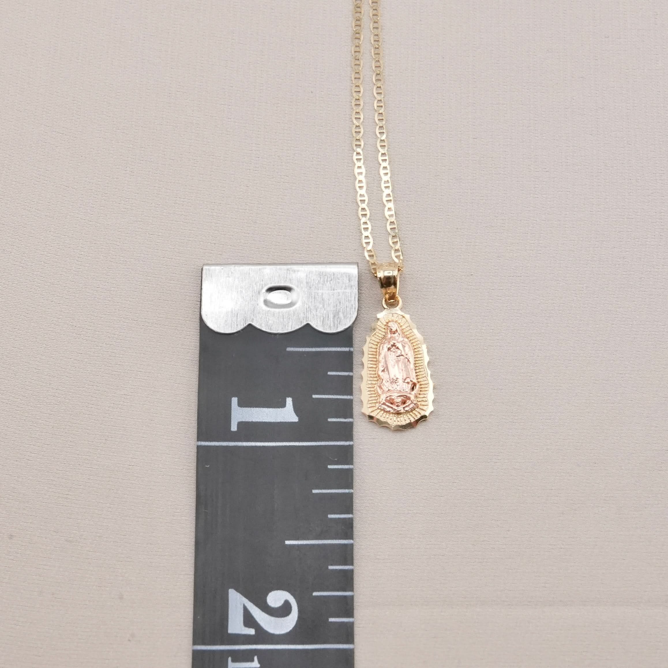 14k Gold Mini Virgencita Chain Set
