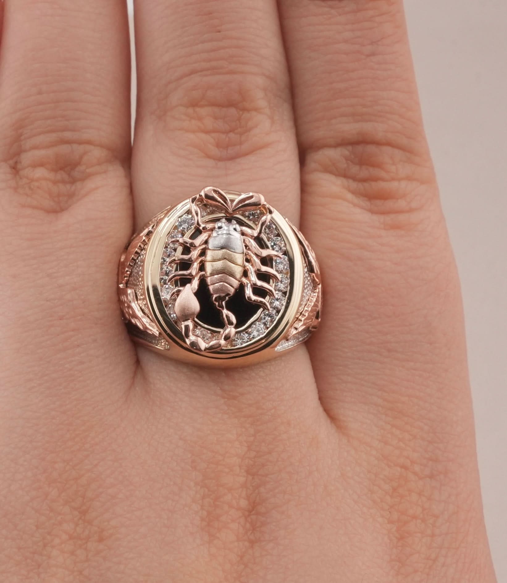 14K Gold Scorpion Men's Ring