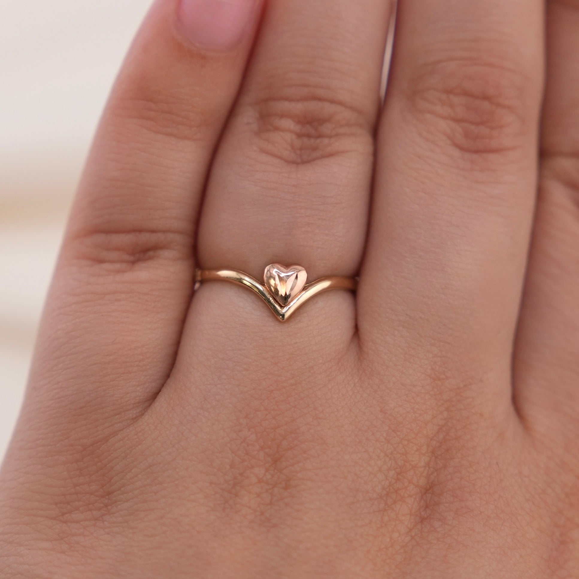 14k Gold Heart Ring
