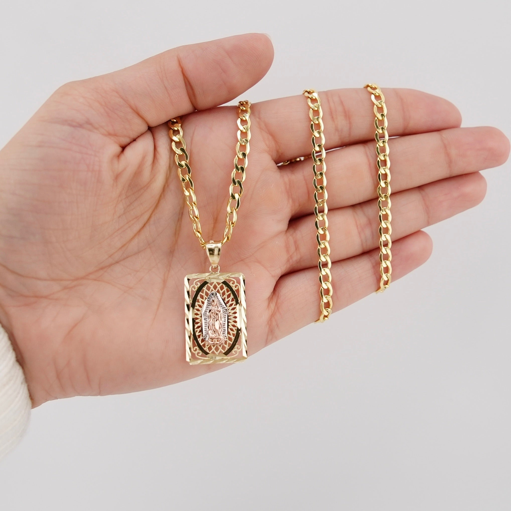 14k Gold Virgencita Chain Set
