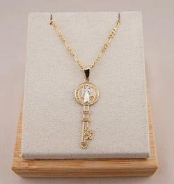 14k Gold San Benito Key Chain Set