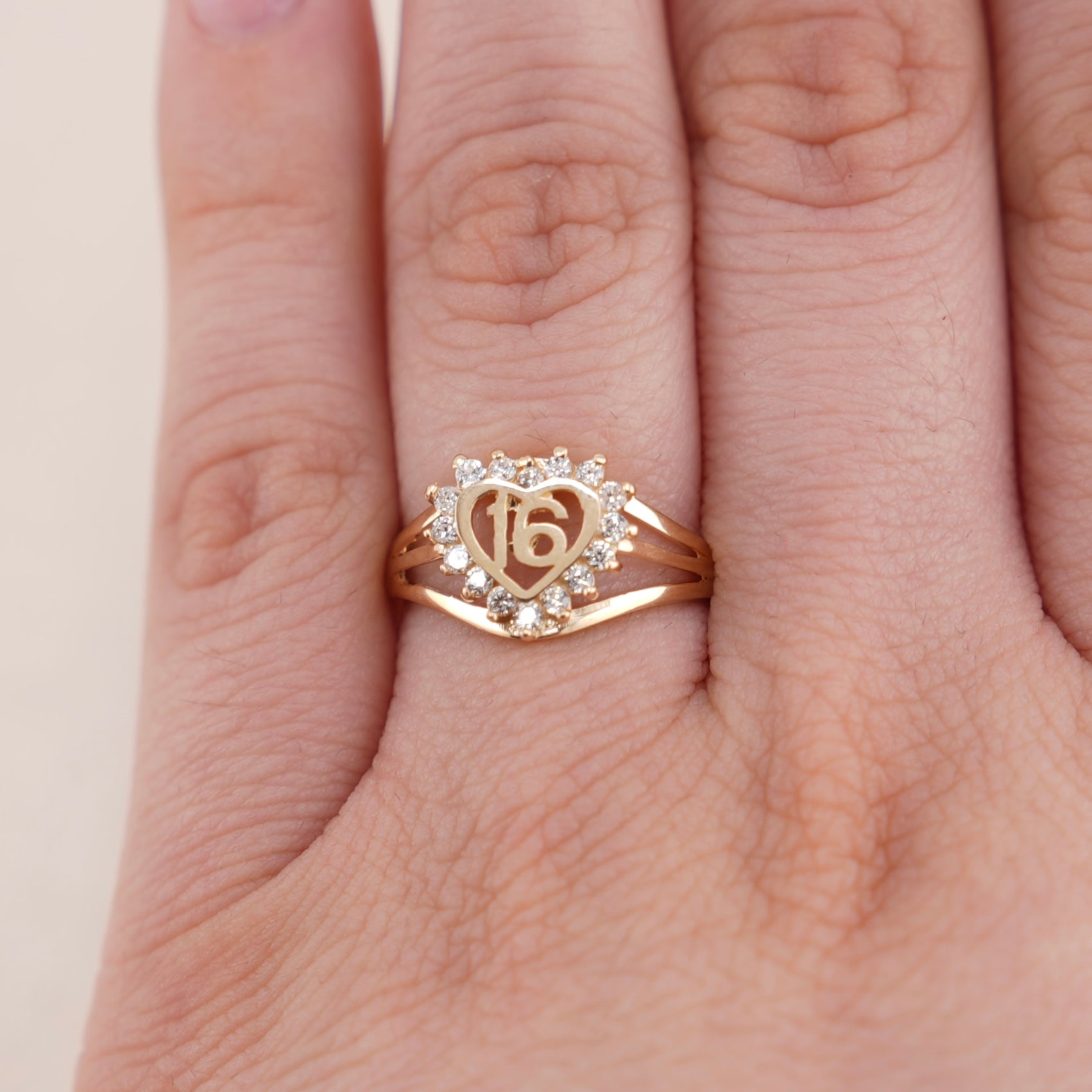 14k Gold 16 Ring