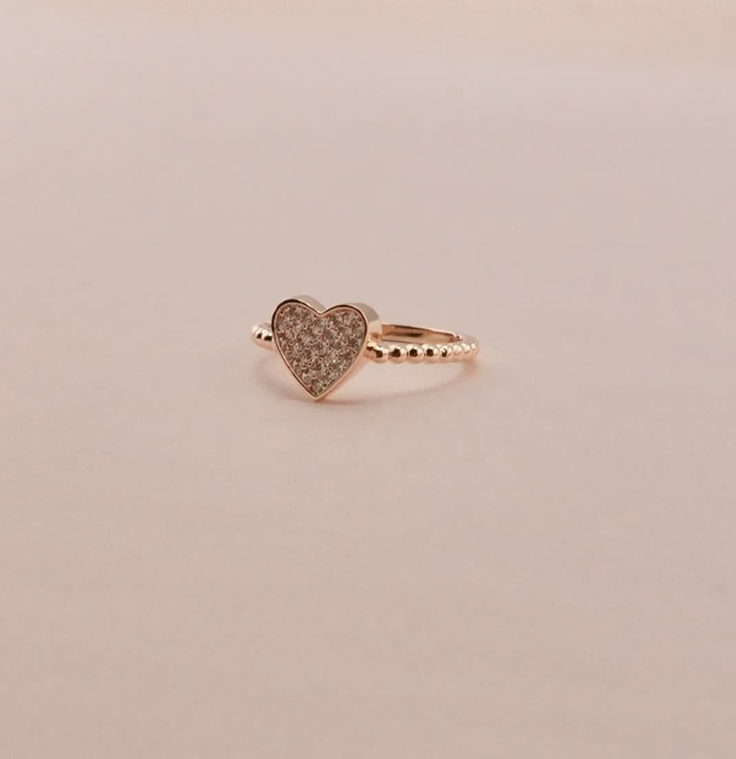 14K Gold Heart Women’s Ring