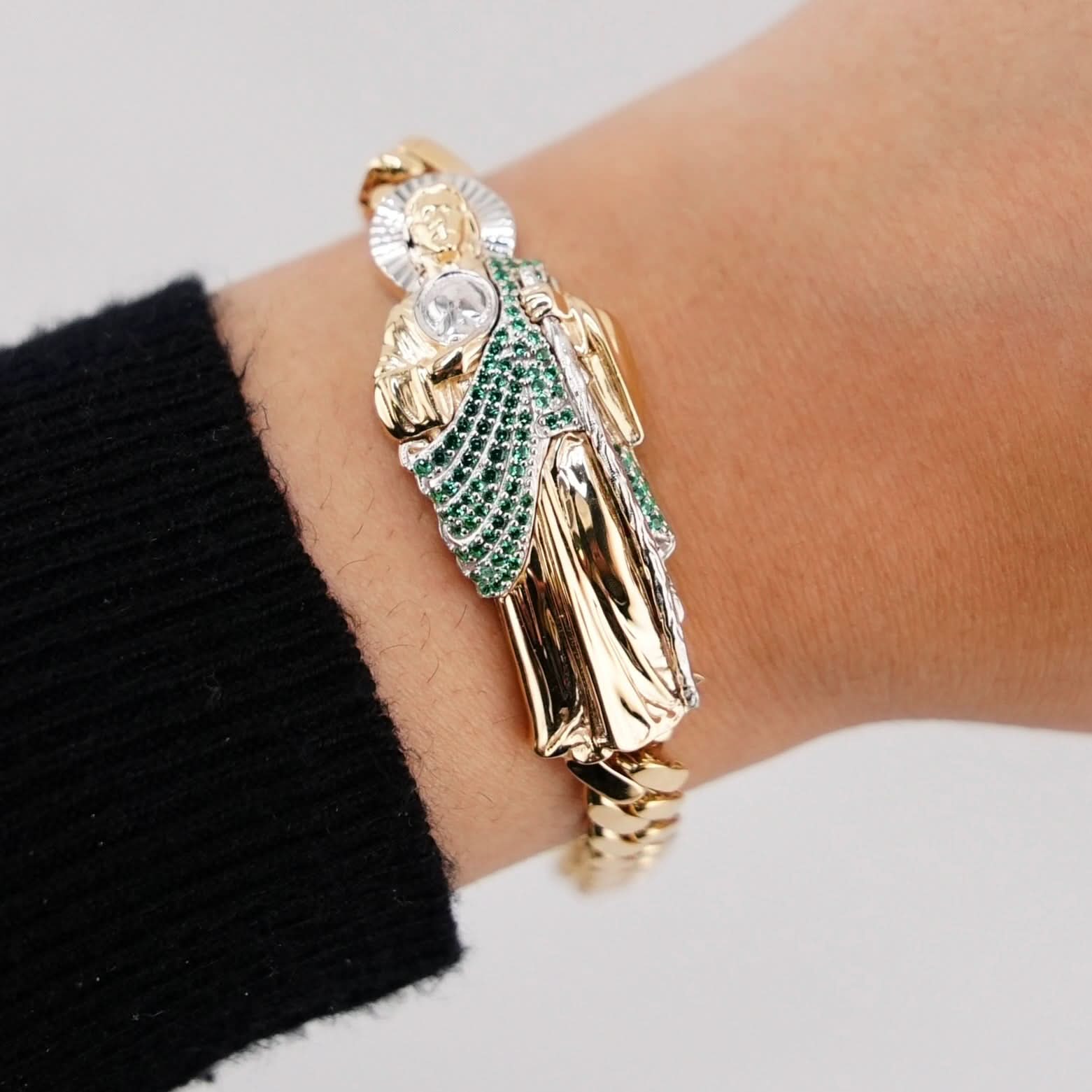 14k Gold Medium San Judas Bracelet