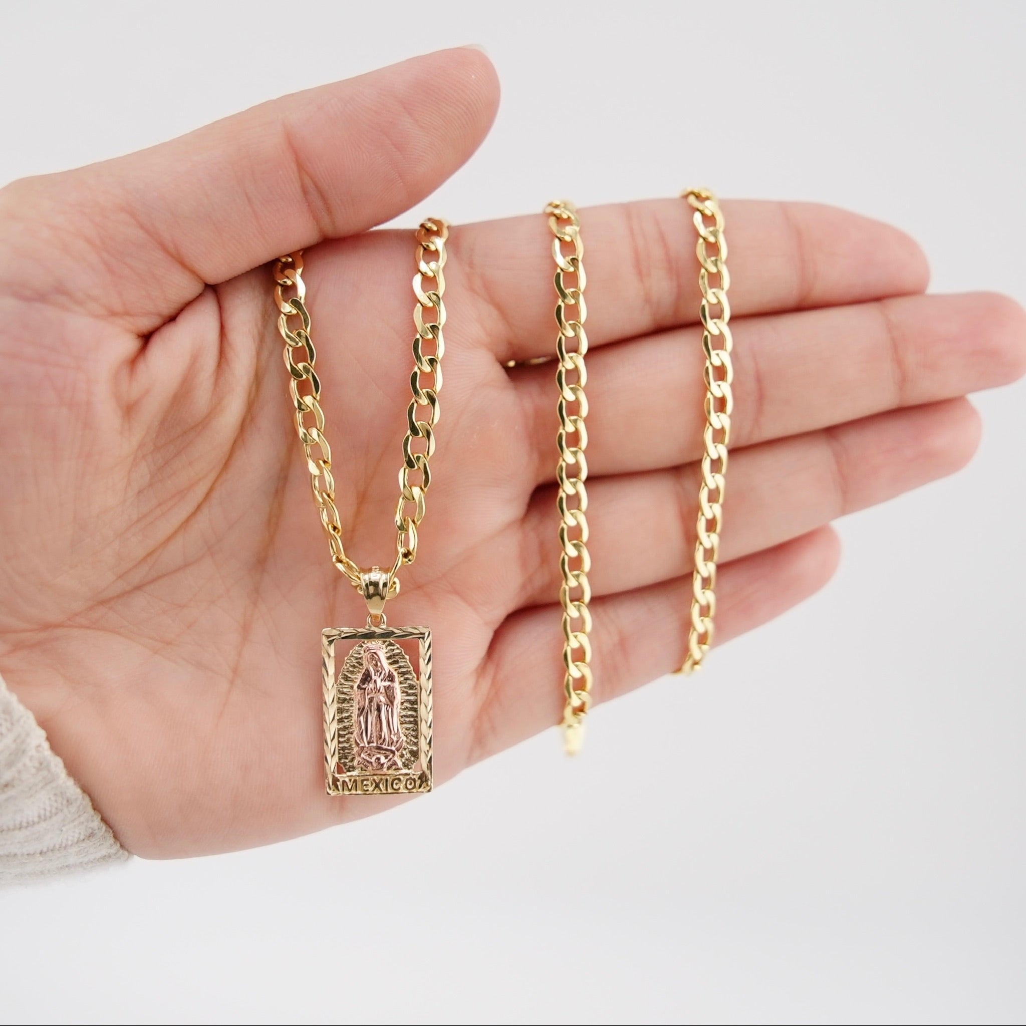 14k Gold Virgencita Chain Set