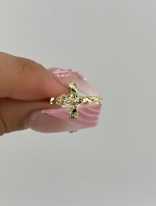 14k Gold Women’s Cross Ring R83-35