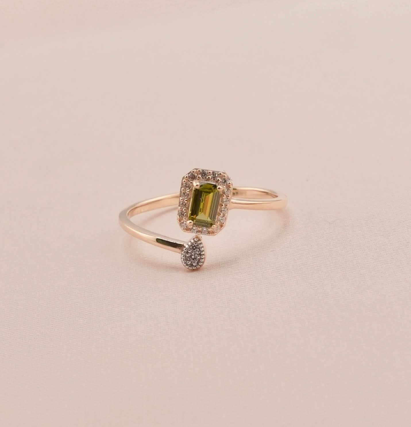 14k Gold Birthstone Ring. 023