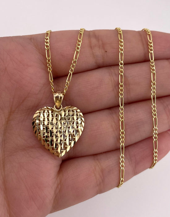 14k Gold Heart Chain Set CBP#36