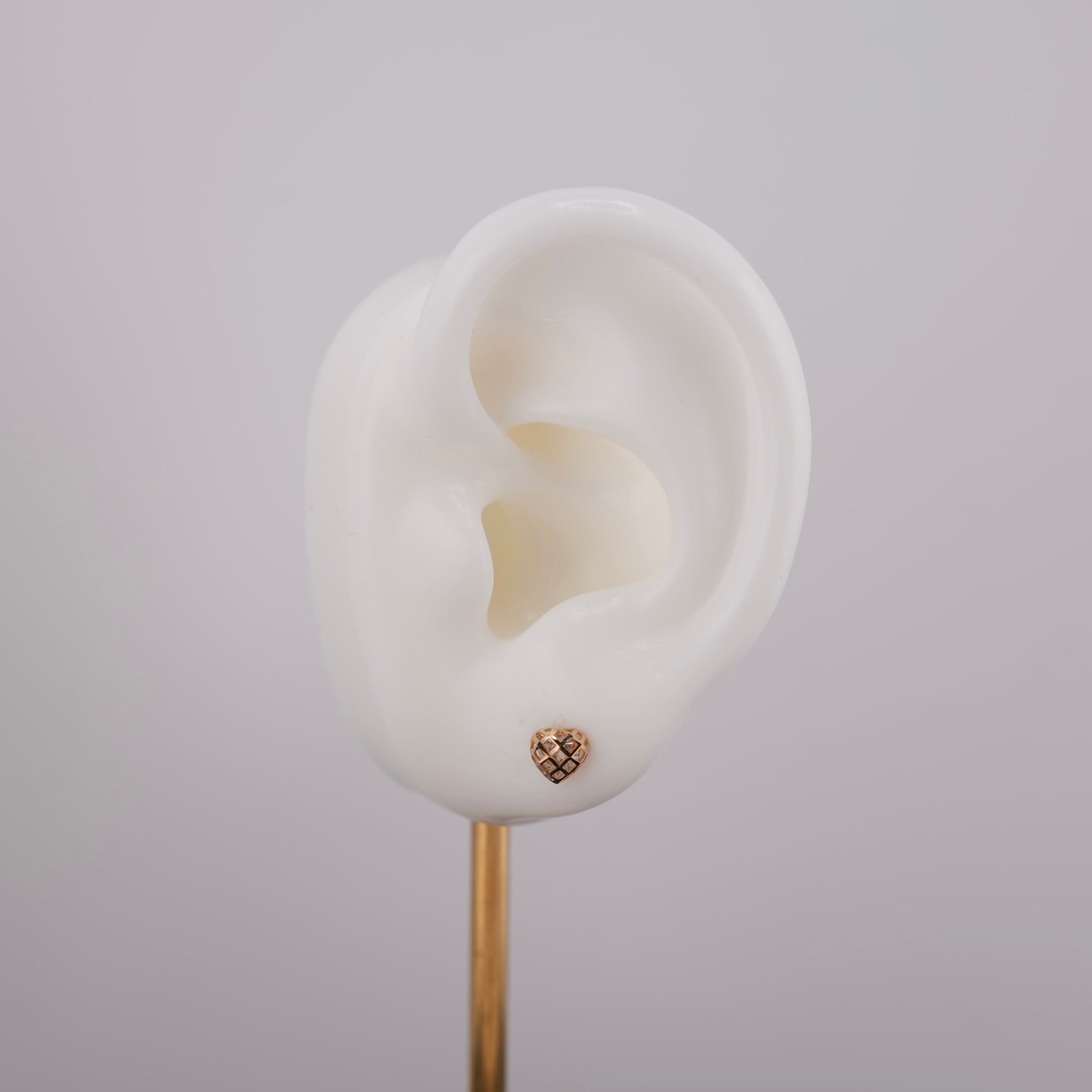 14k Gold Heart Earrings