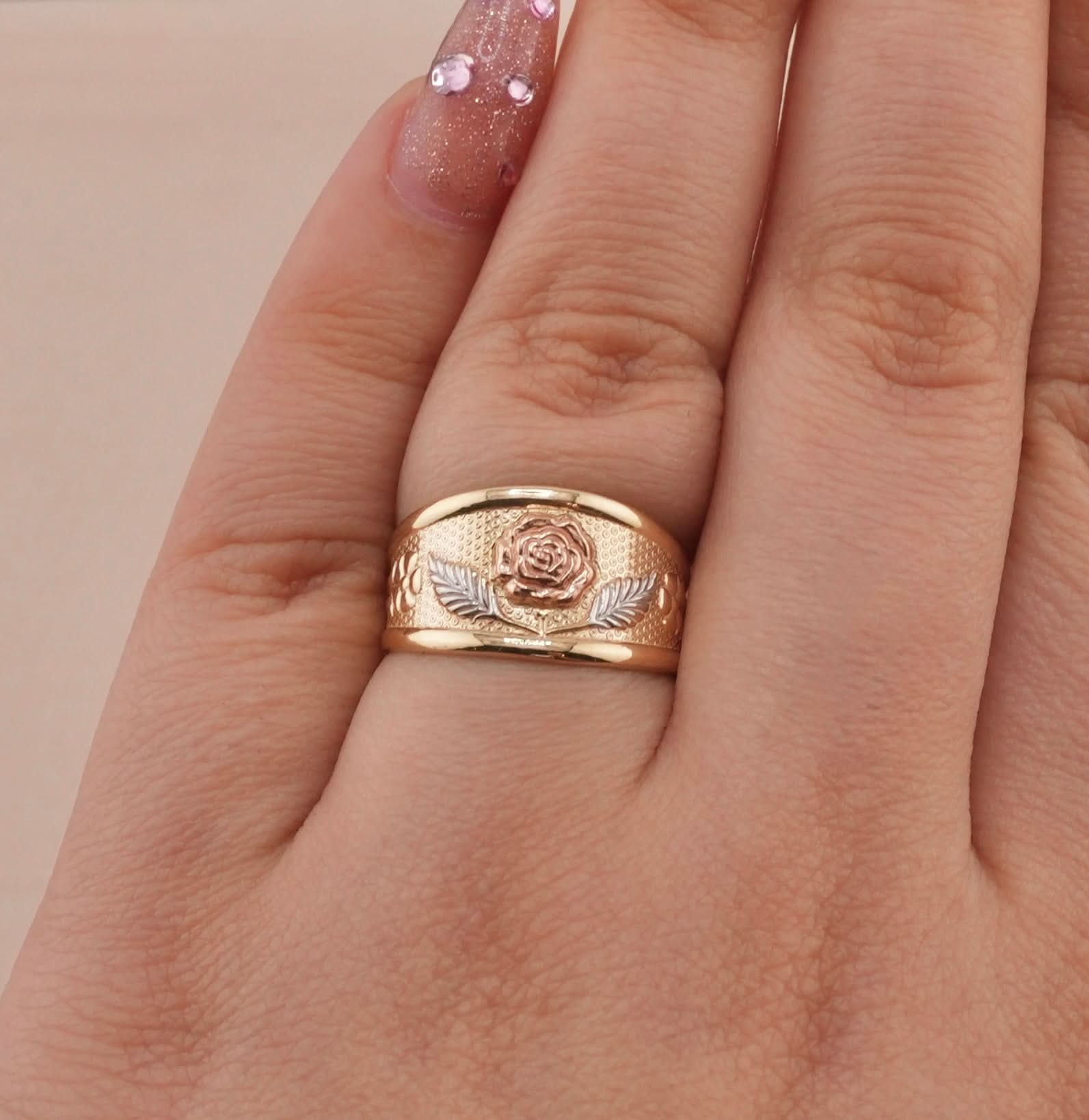 14K Gold Rose Women’s Ring . RG-2036