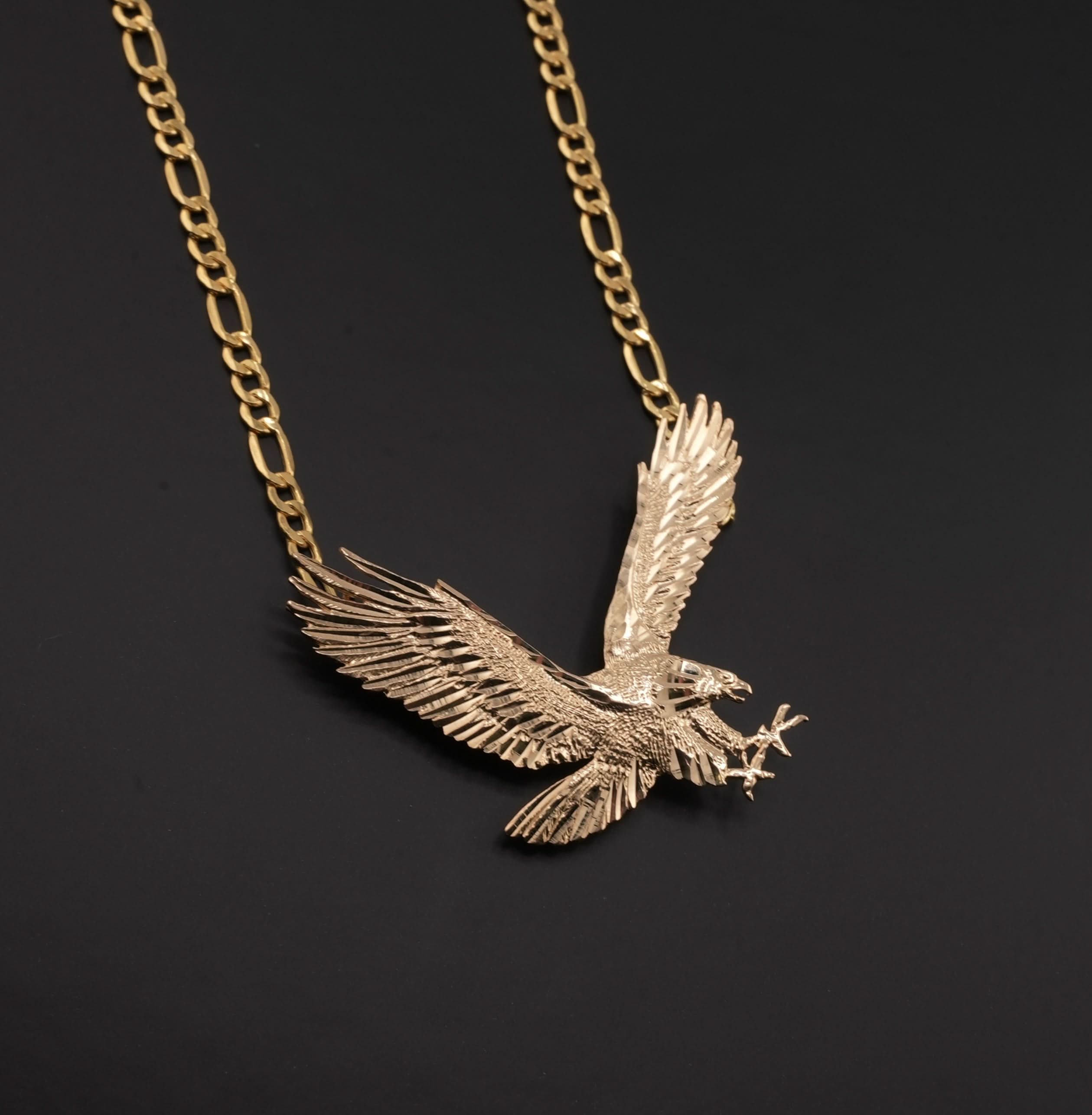14K Gold Eagle Chain Set