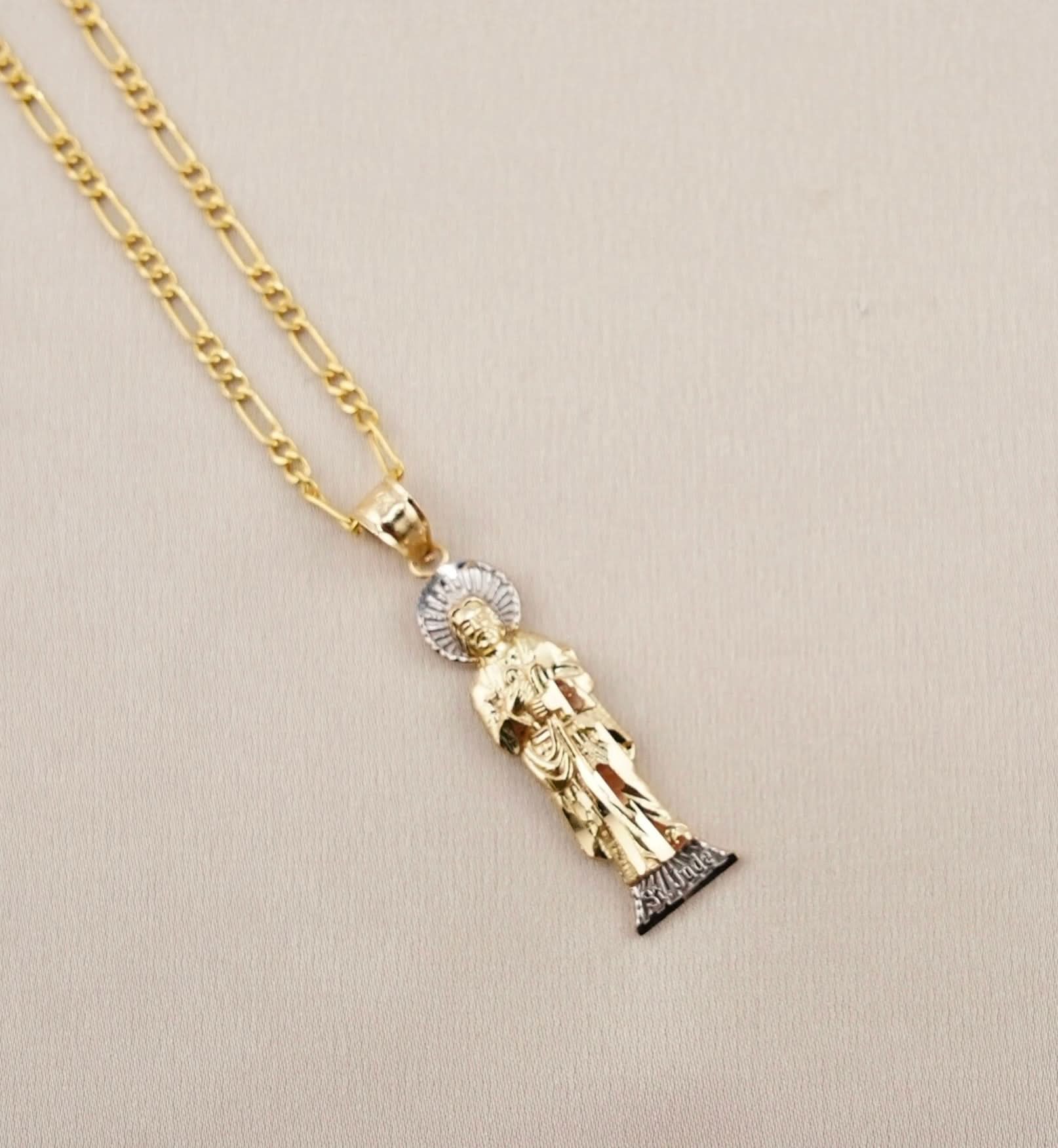 14k Gold Small San Judas Chain Set