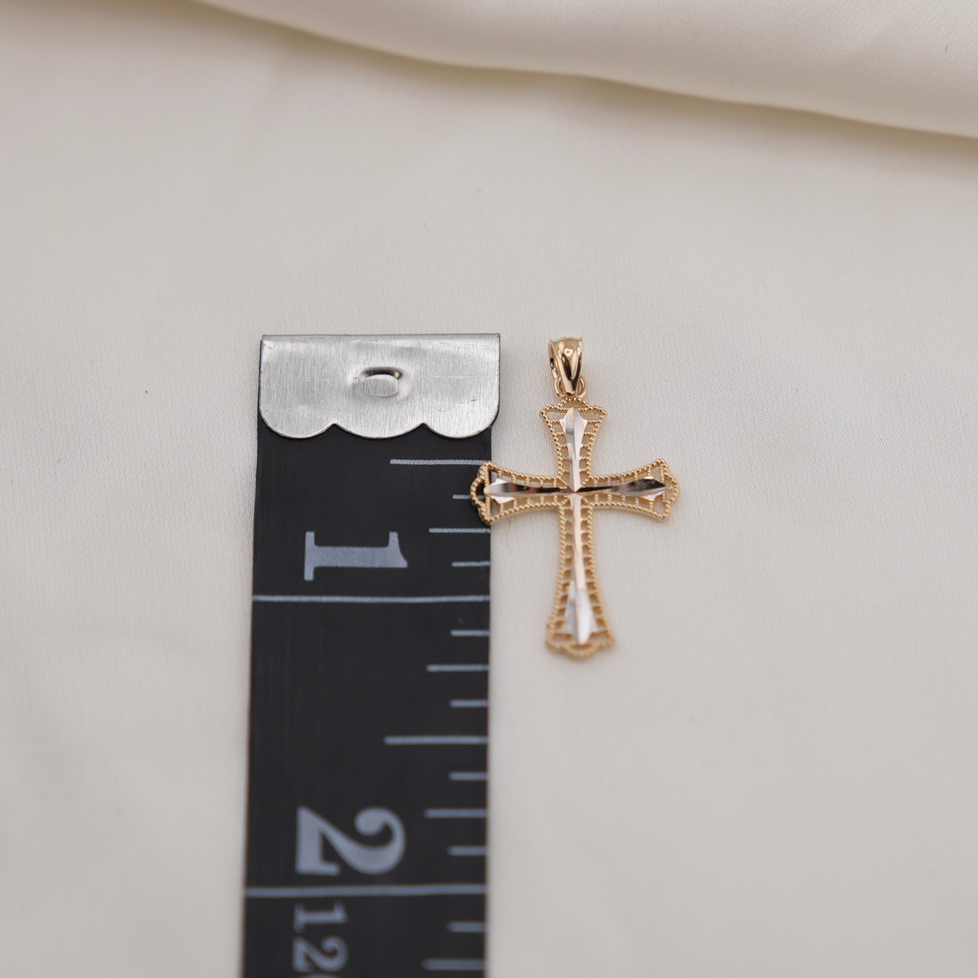 14k Gold Cross Chain Set
